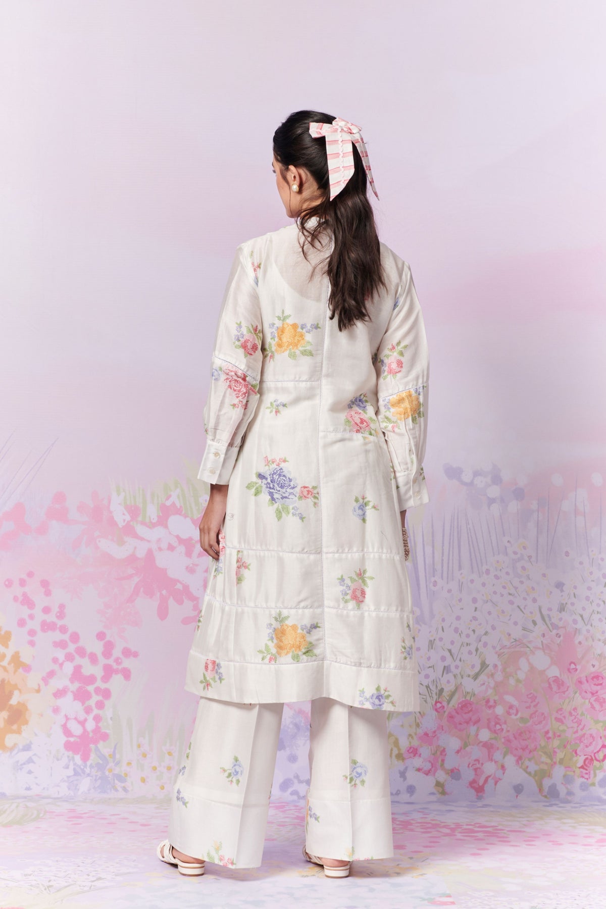 Summer Rose Kurta and Trousers Co-ord Set