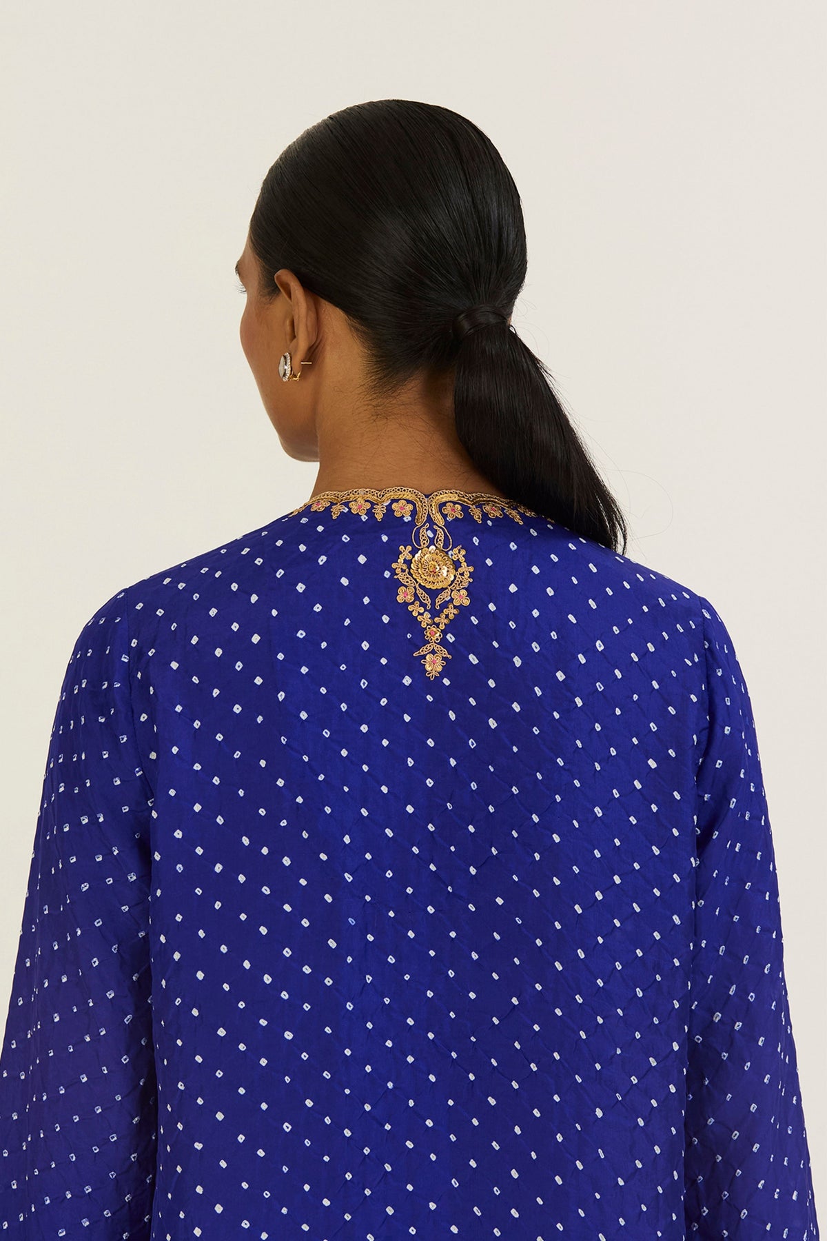 Rysa Royal Blue Bandhani Kurta &amp; Pants