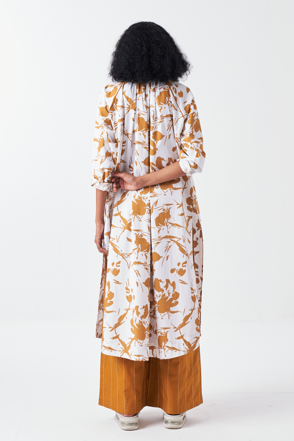 Gather Neck Shirt Co-ord Set