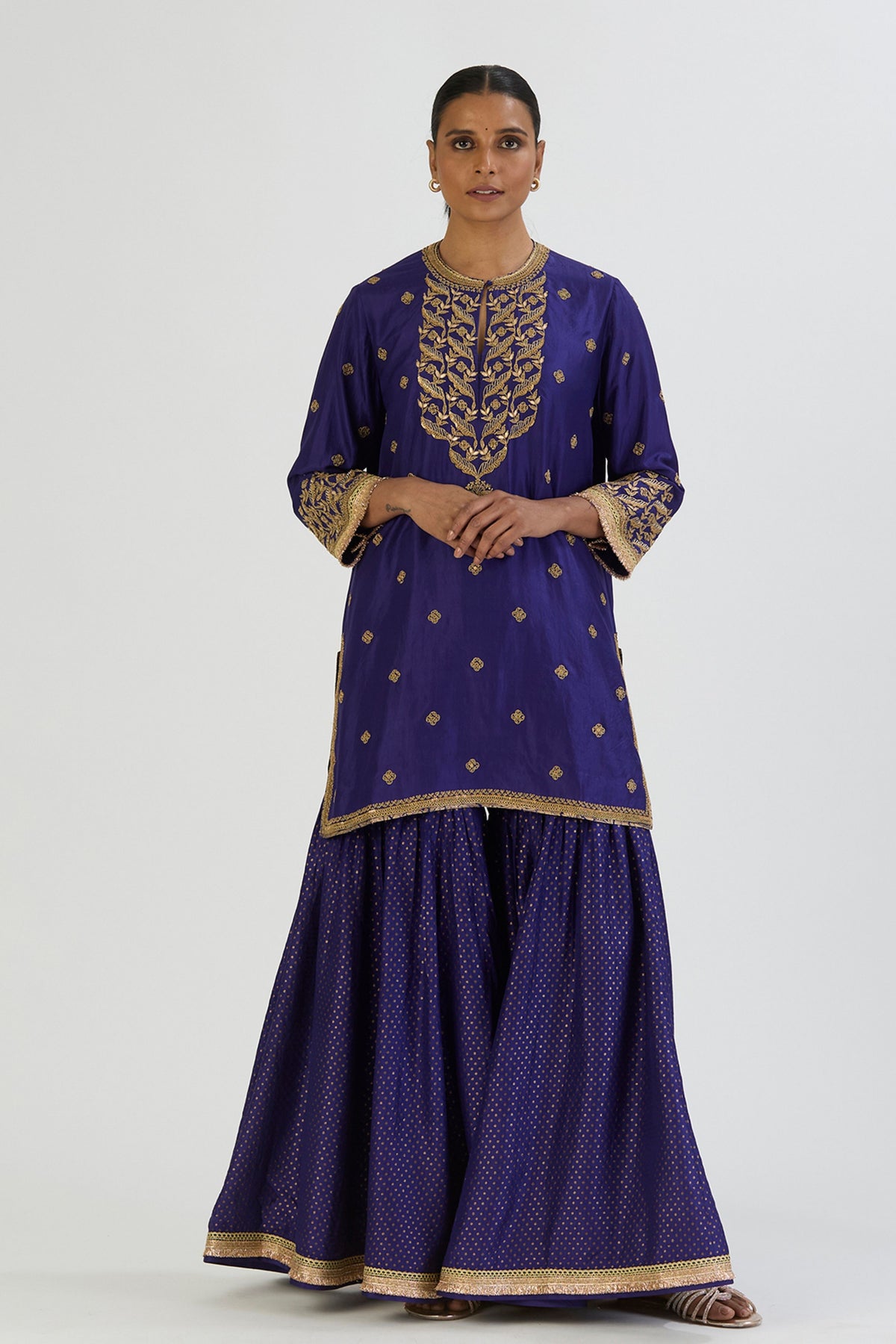 Blue Urmi Kurta and Sharara