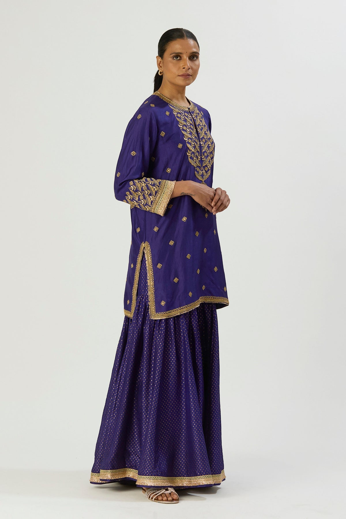 Blue Urmi Kurta and Sharara