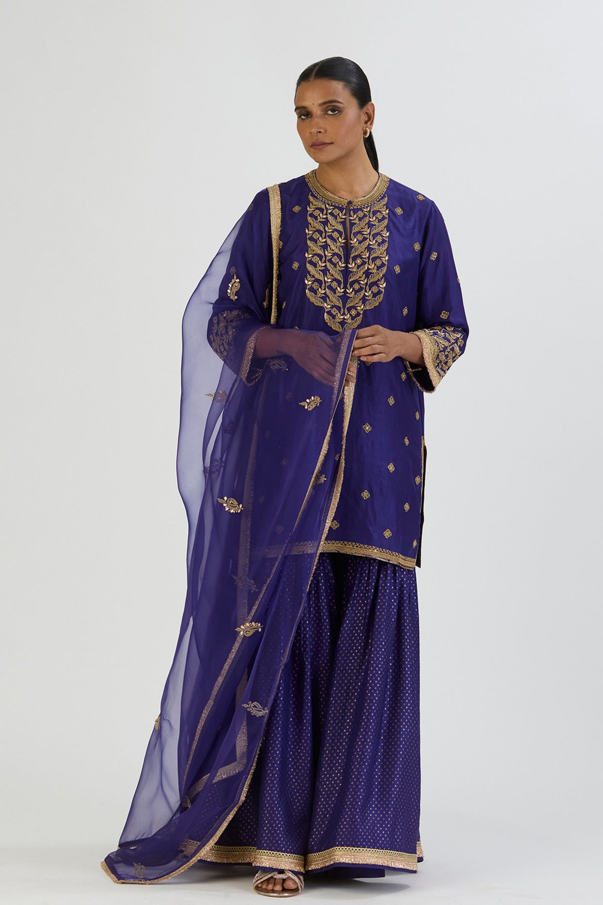 Blue Urmi Kurta and Sharara