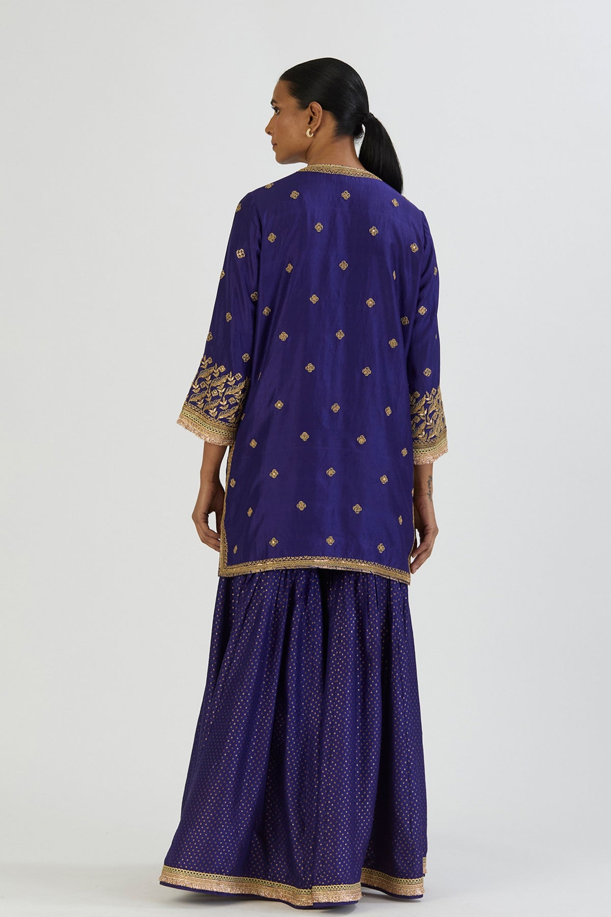 Blue Urmi Kurta and Sharara