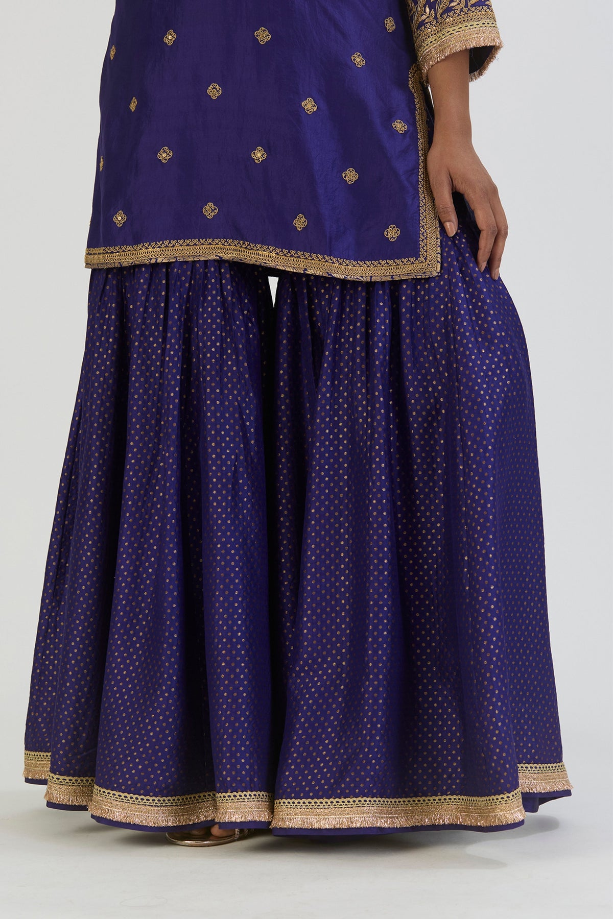 Blue Urmi Kurta and Sharara