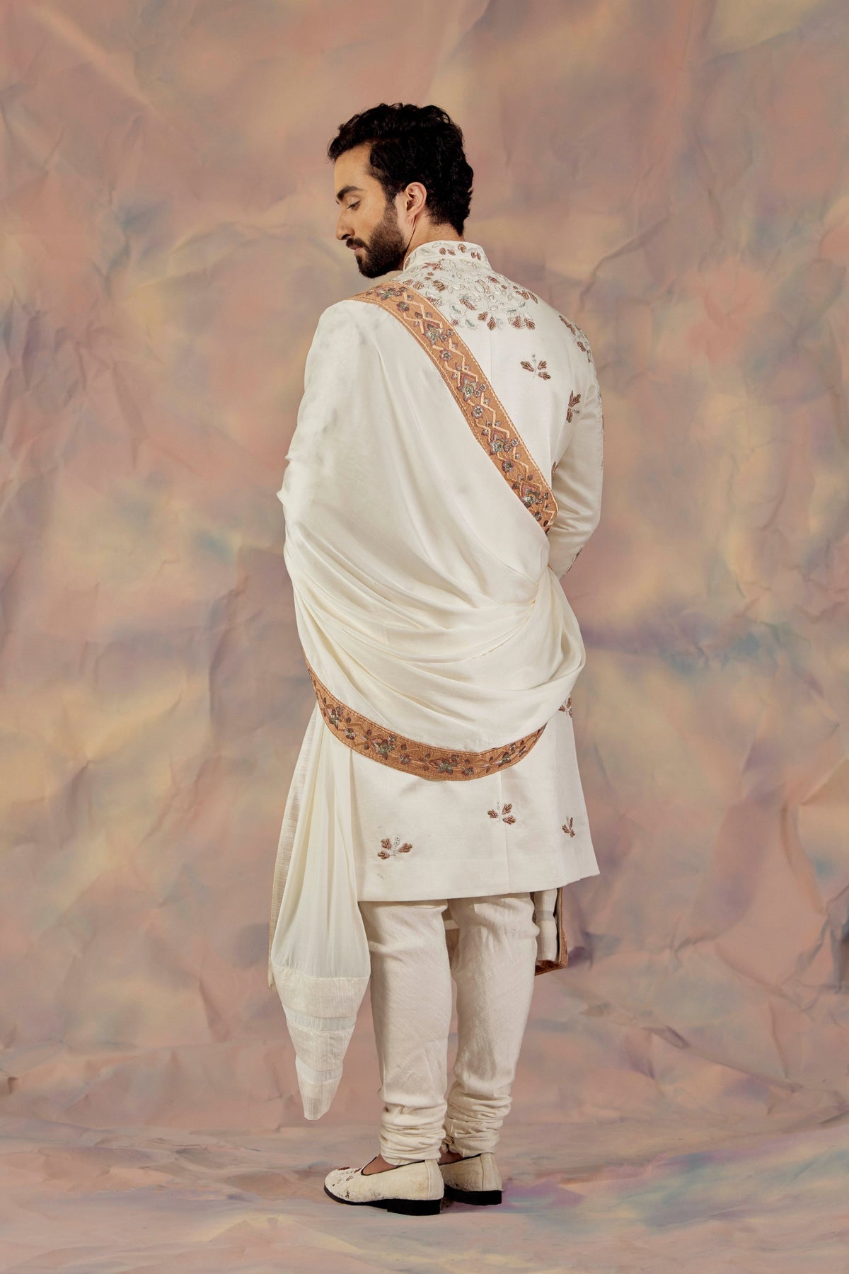 Ivory In Malaga Sherwani Set