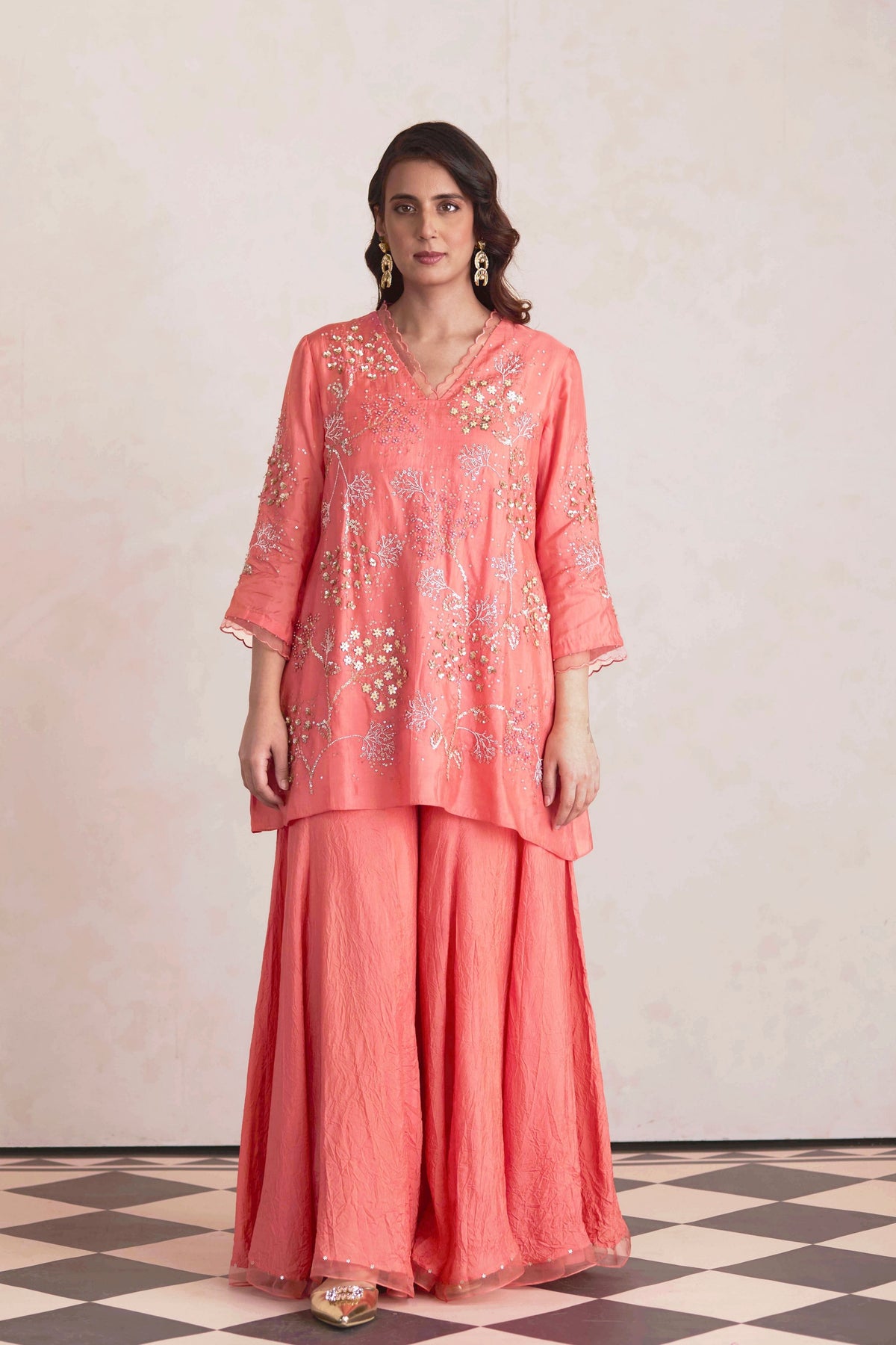 Flamingo Sharara Set