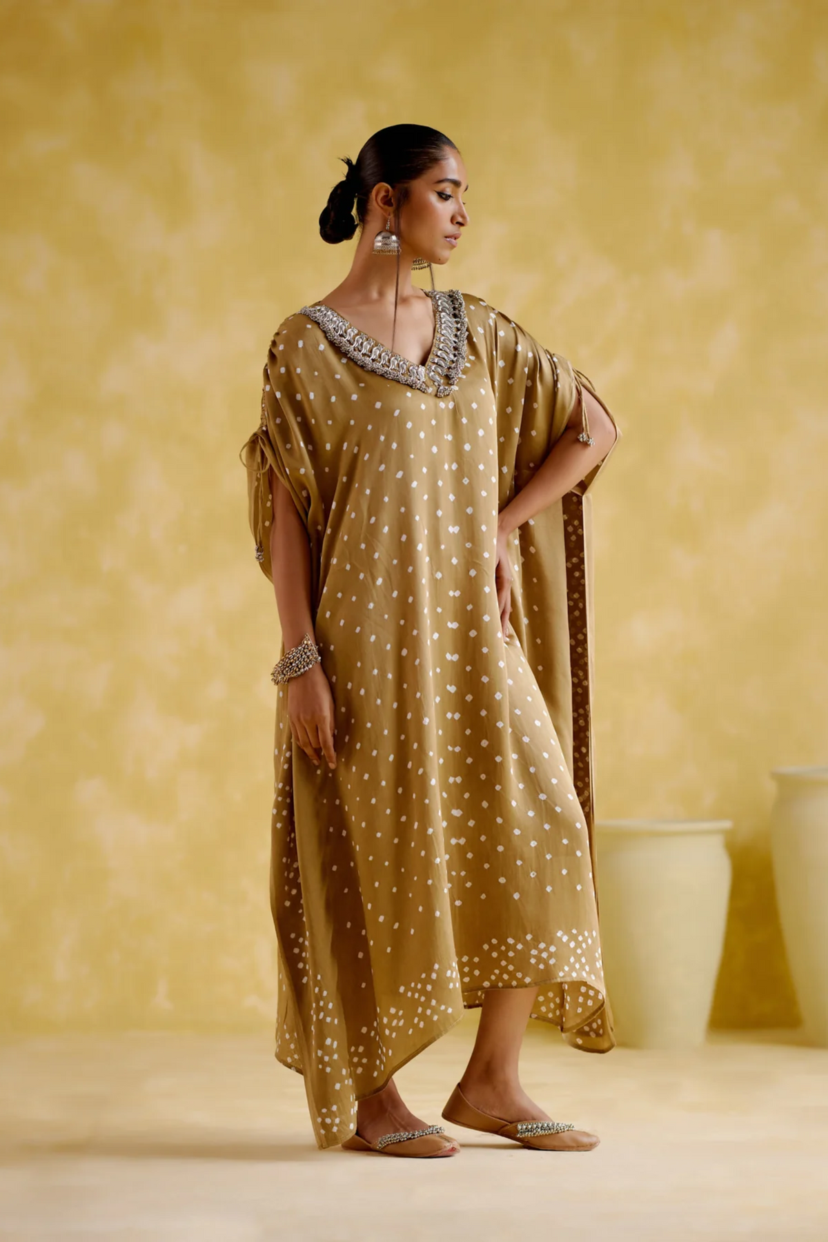 Dakshayani Beige Kaftan