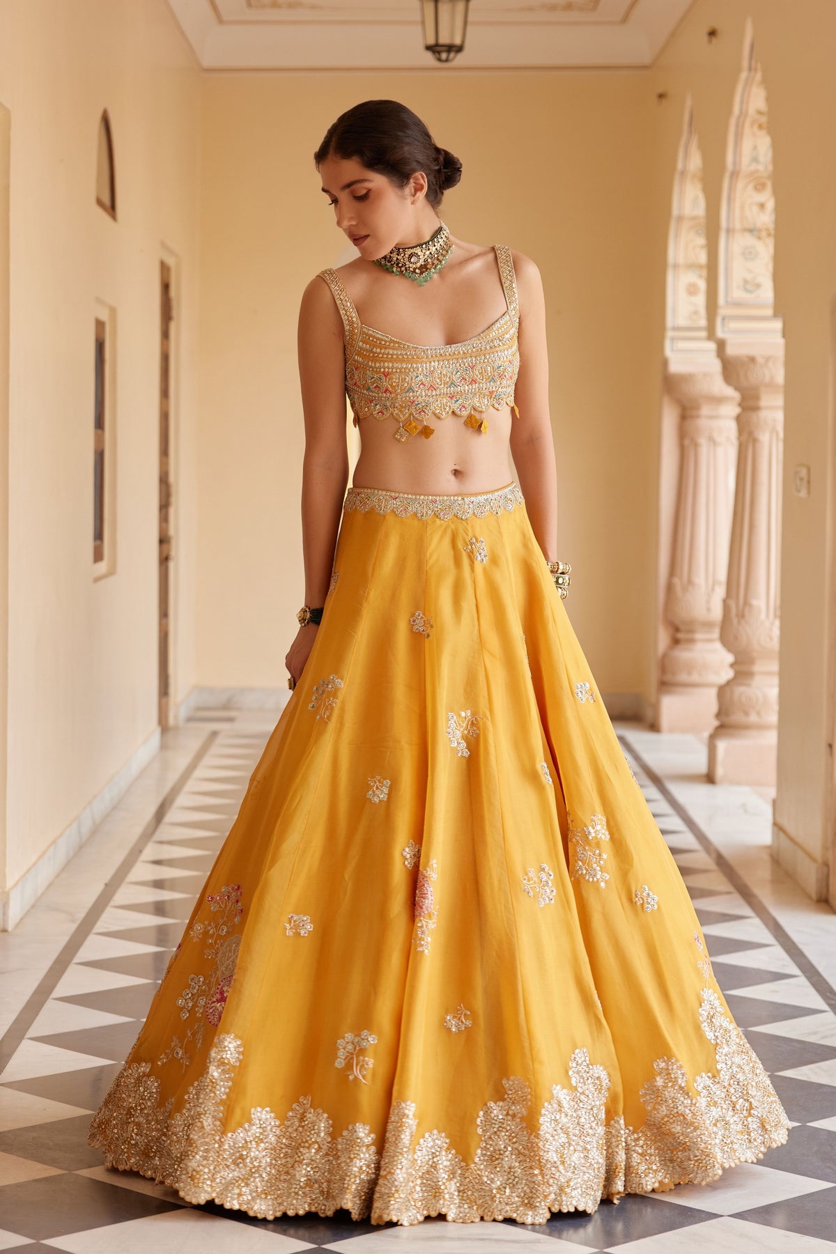 Orange Peel Lehenga