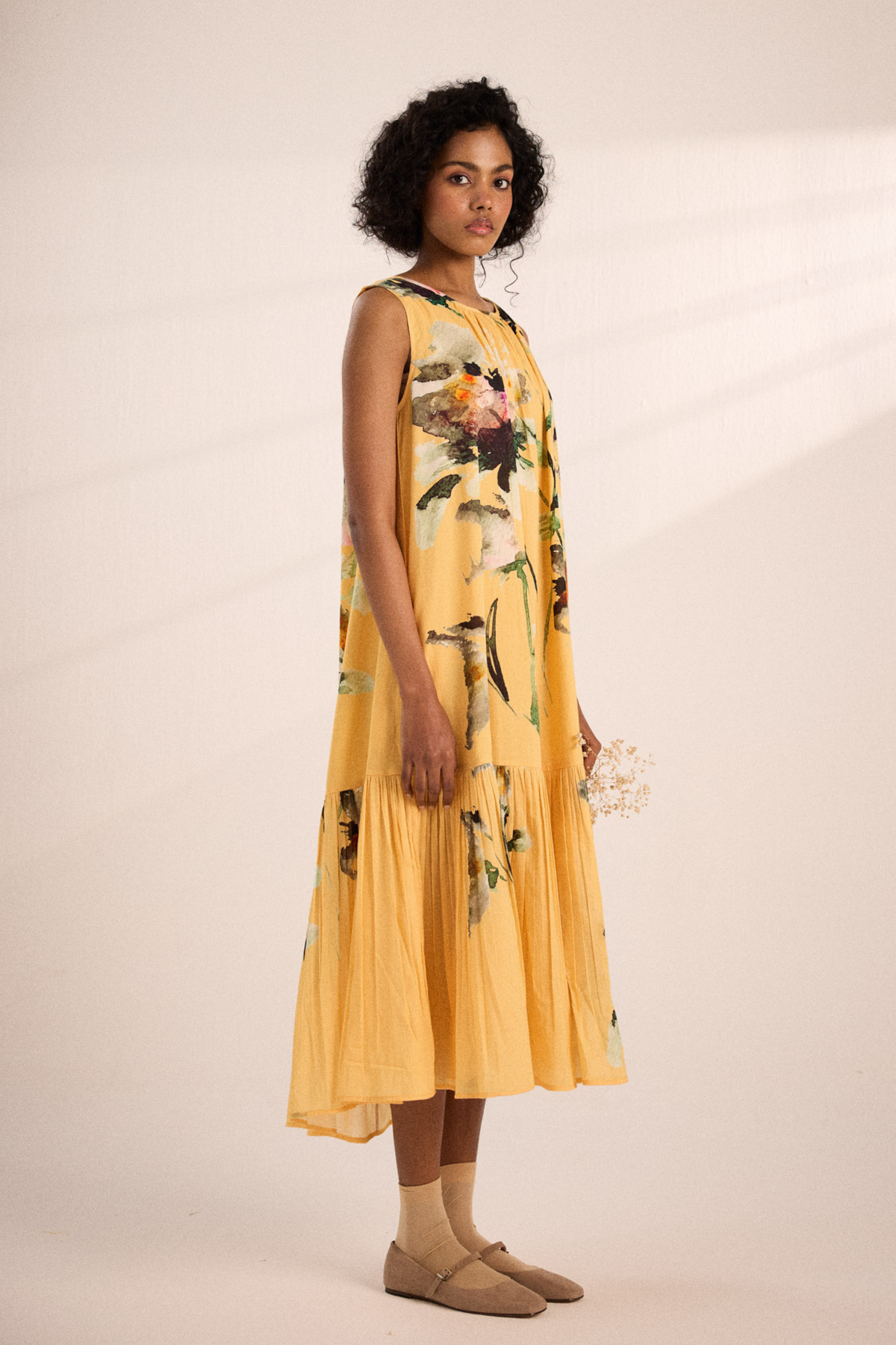 Sunlit Corn Yellow Dress