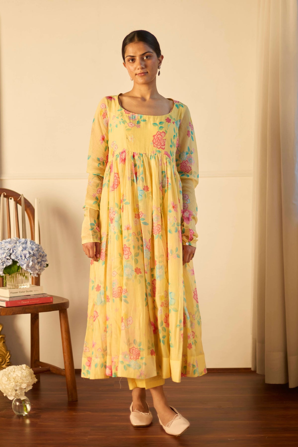 Lemon Florette Anarkali