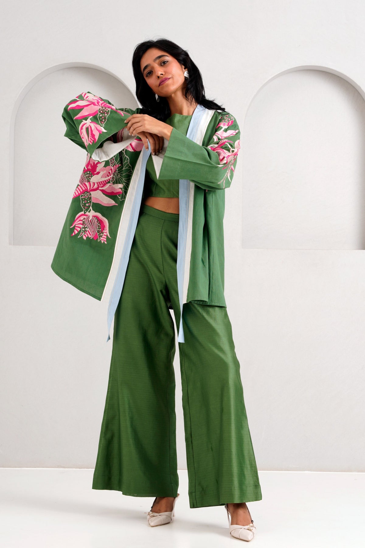 Pine Green Lyam Bloom Jacket Set