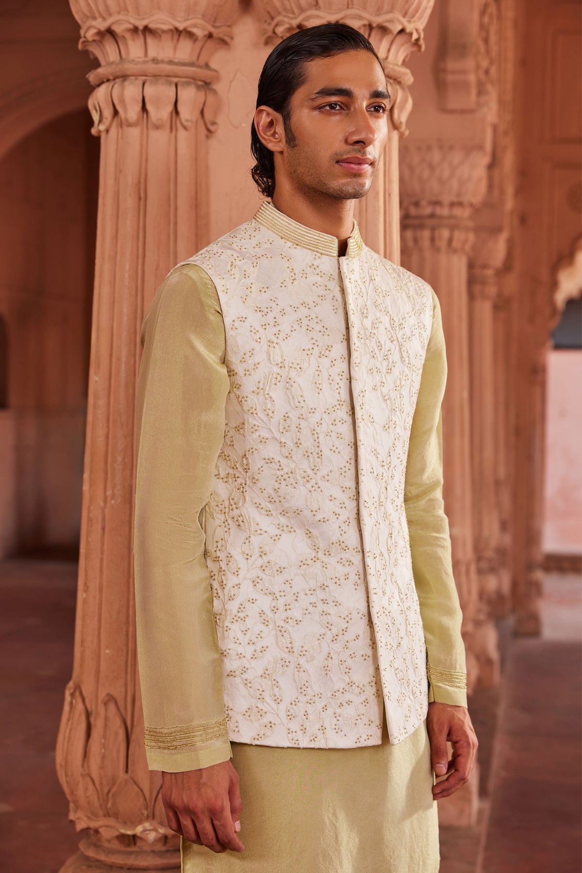 Jannat Silk Nehru Jacket Set