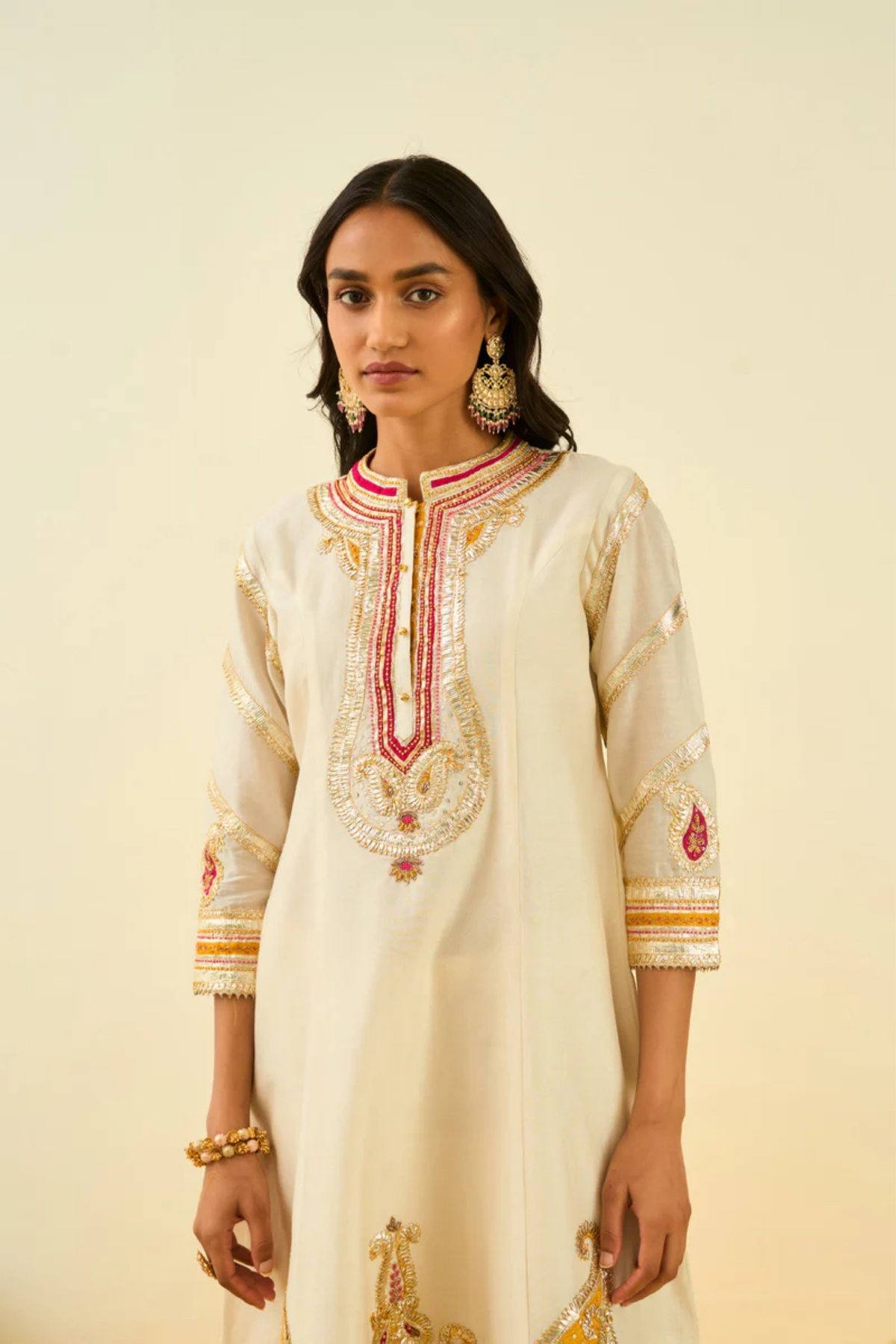 Sadiyah daisy ivory kurta set