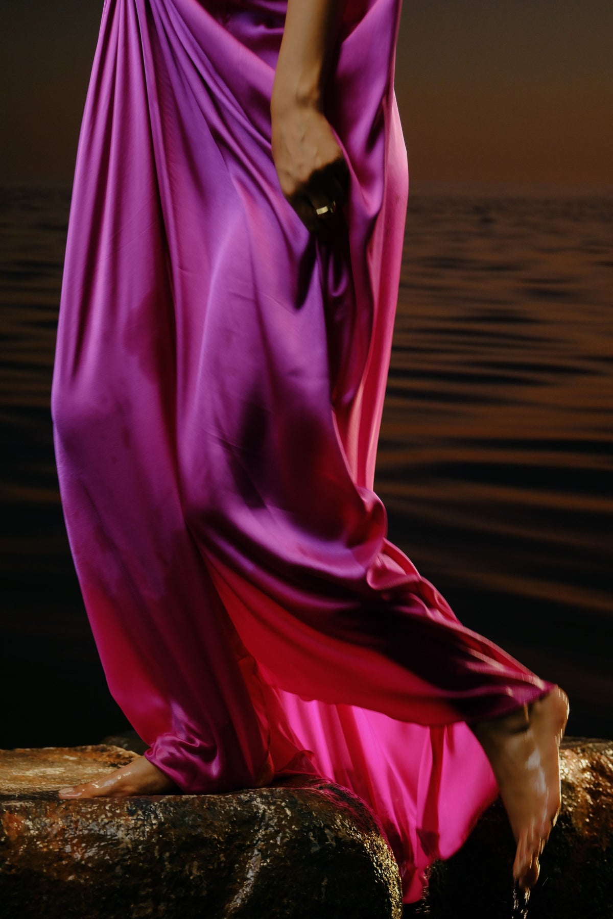 Alora Solid Purple Kaftan