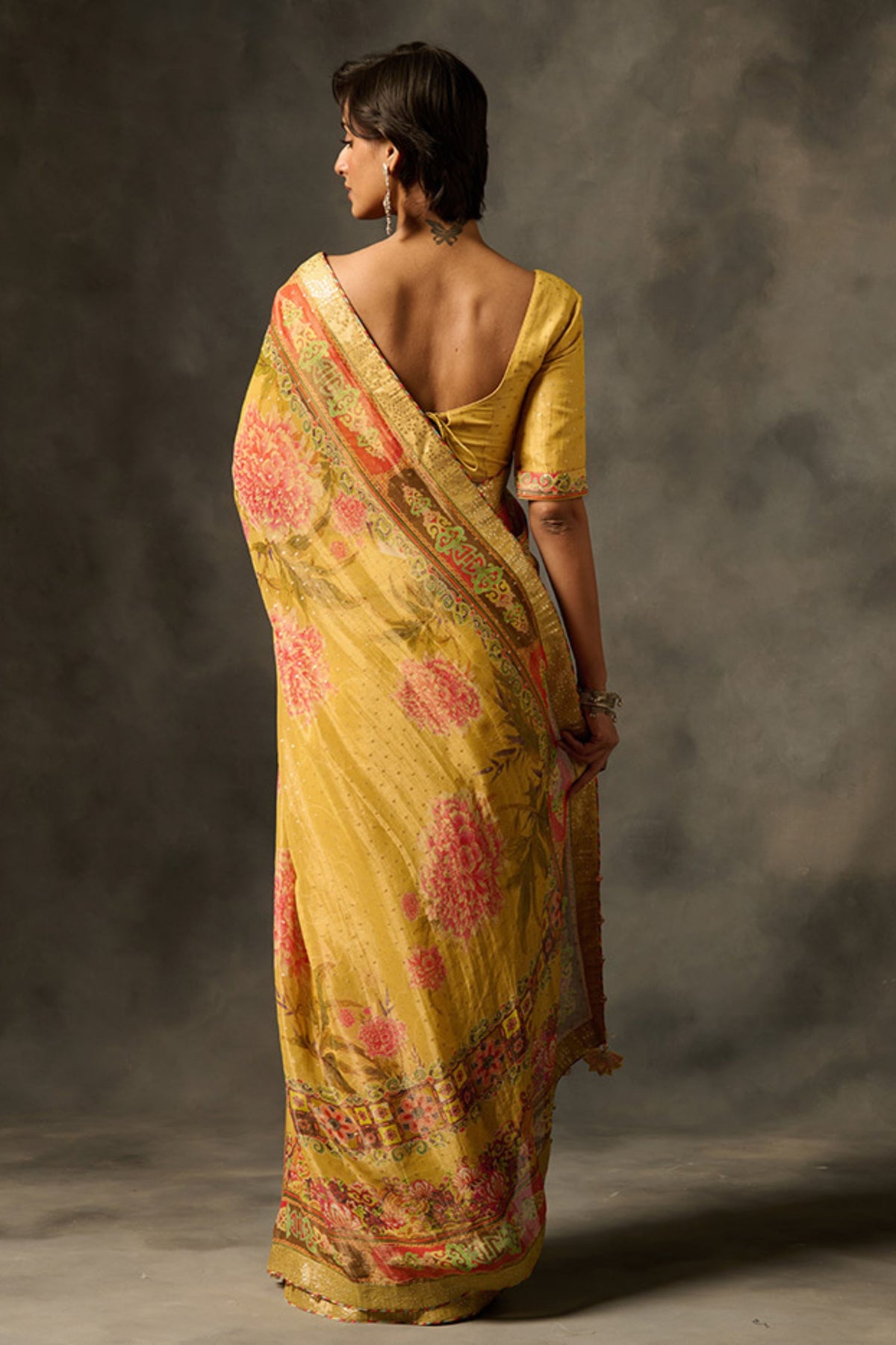 Yellow Soma Saree