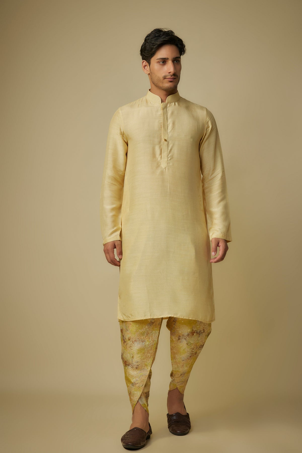 Yellow Kurta With Dhoti