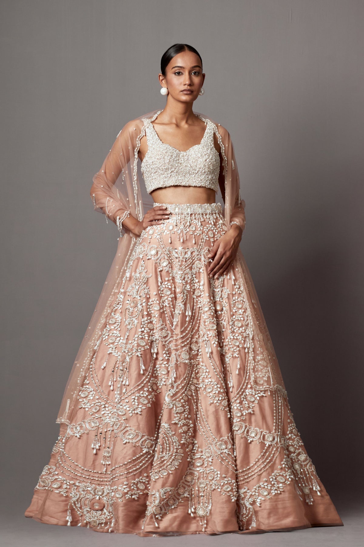 Dust Rose Lehenga Set