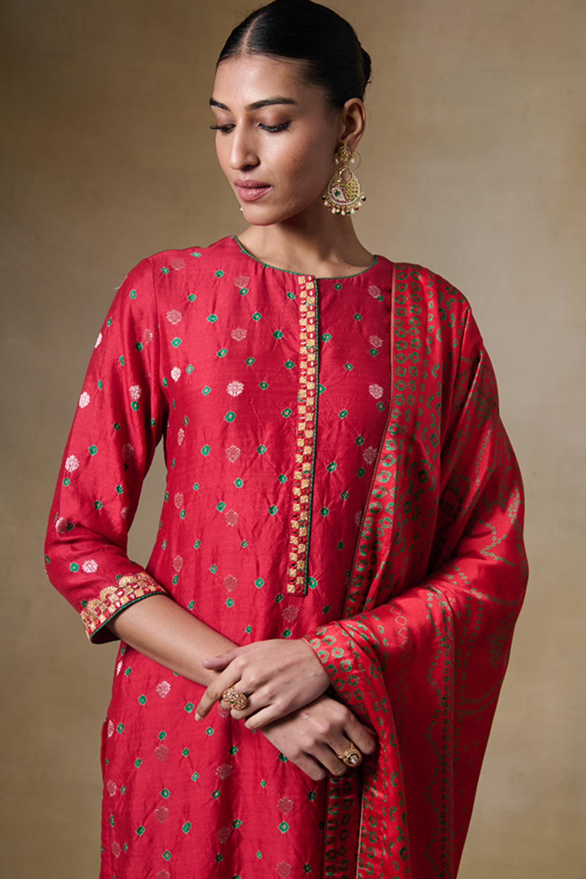 Kashi Kurta Set in Red