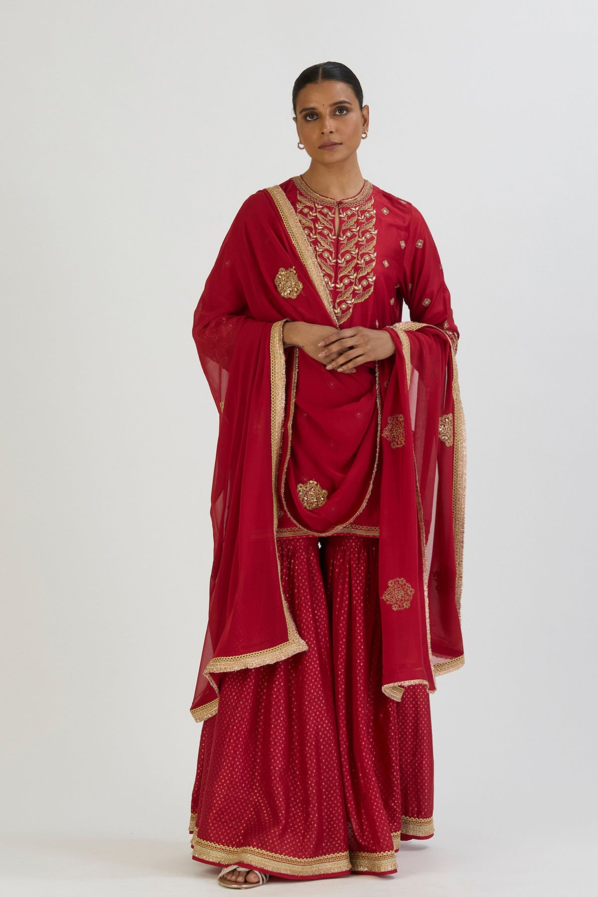 Red Urmi Dupatta