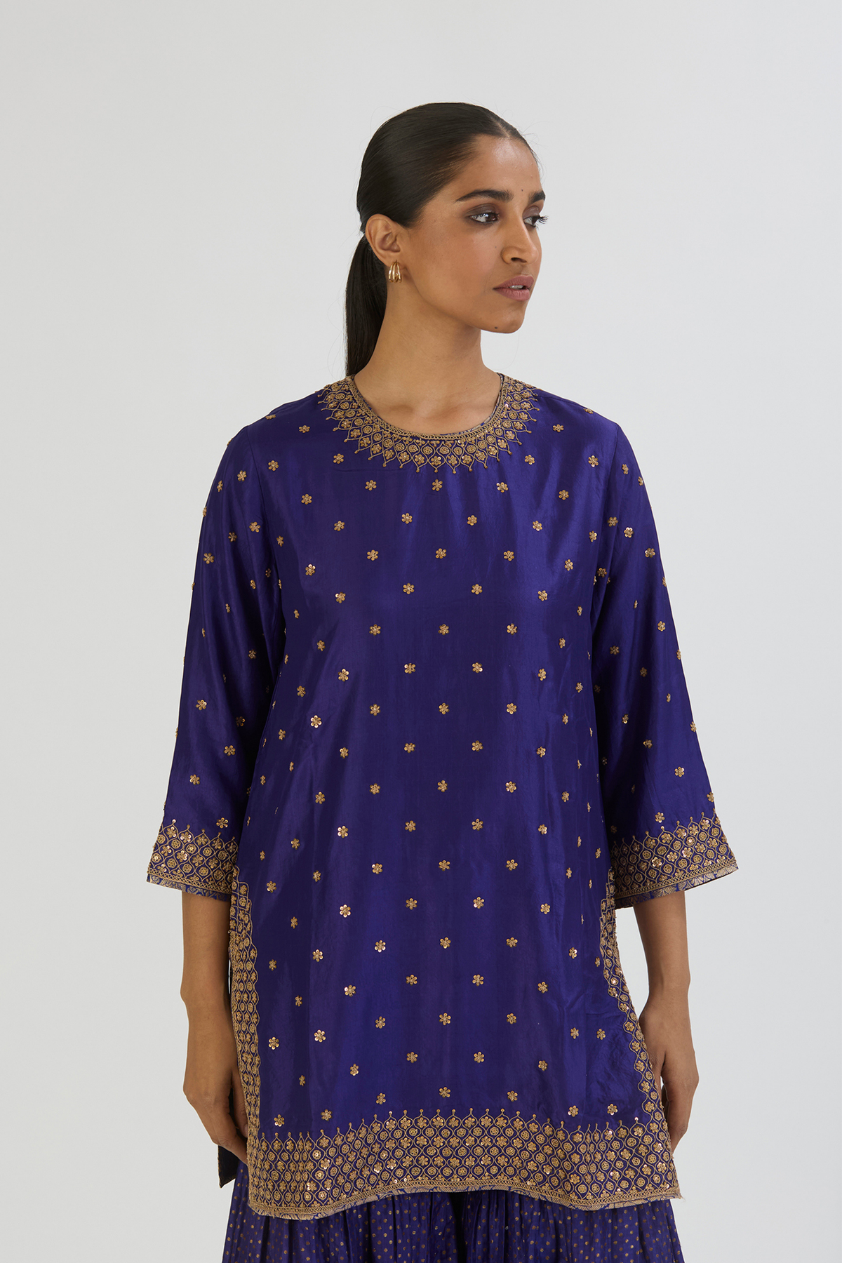 Blue Alam Kurta and Sharara