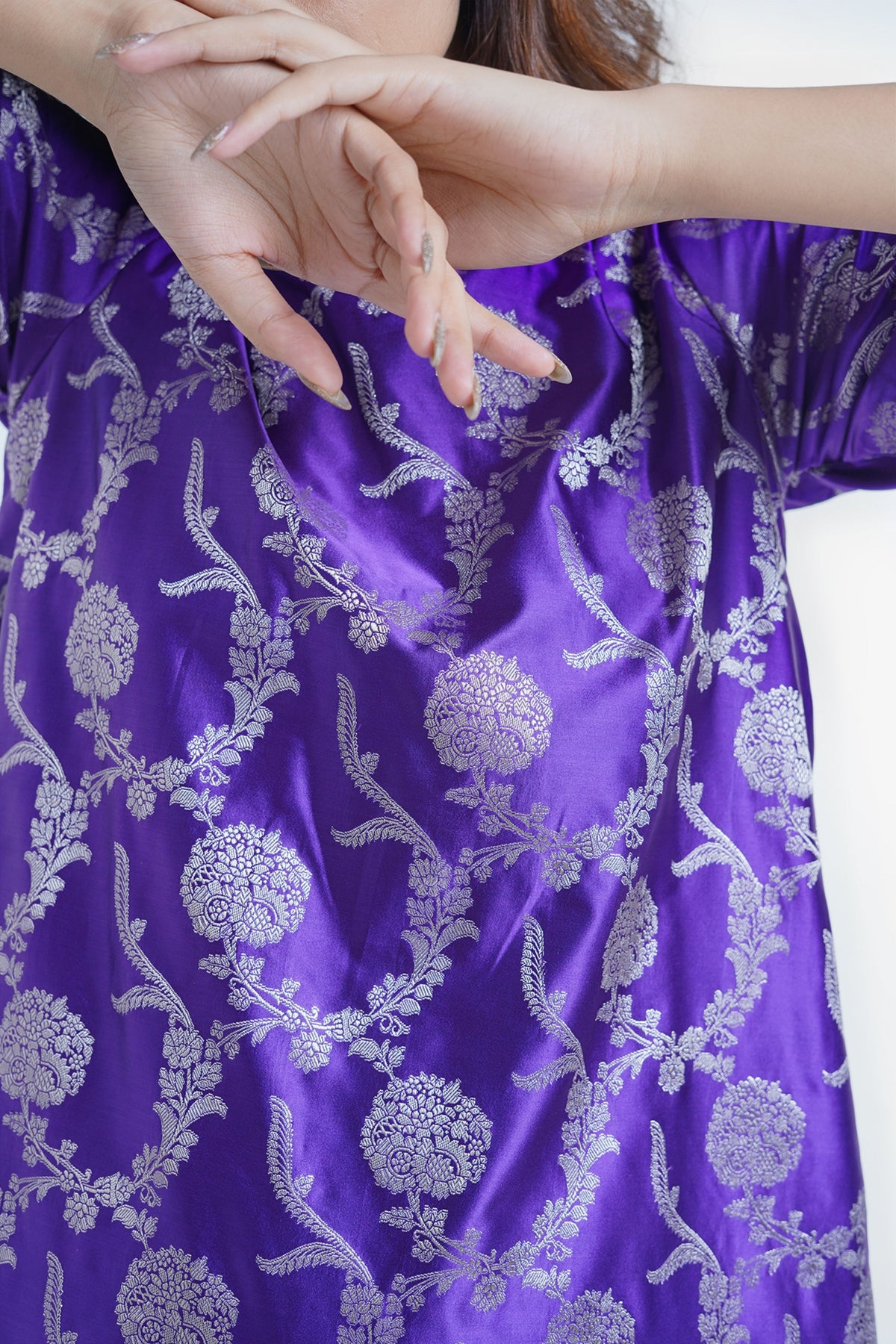 Purple Sunheri Kurta Set