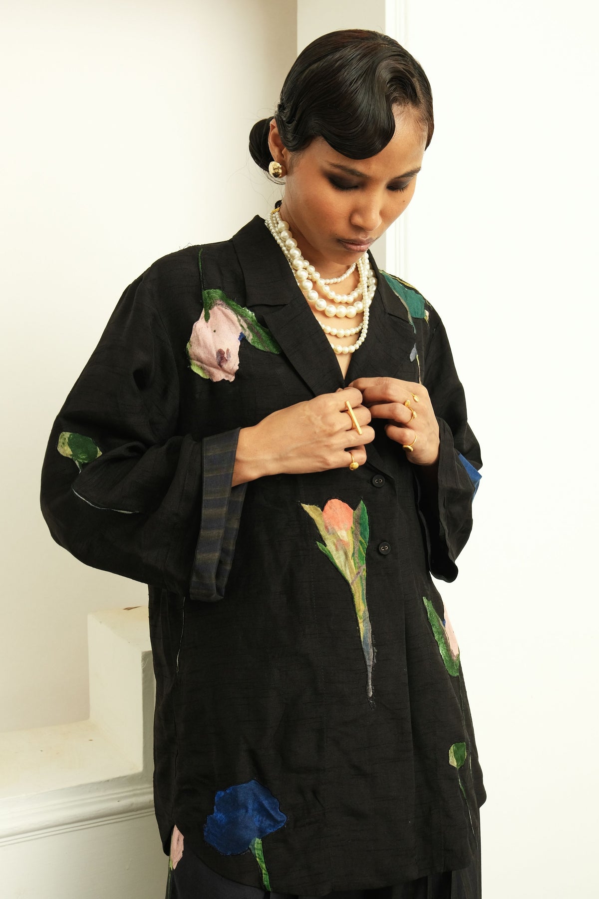 Psy Flora Applique Shirt