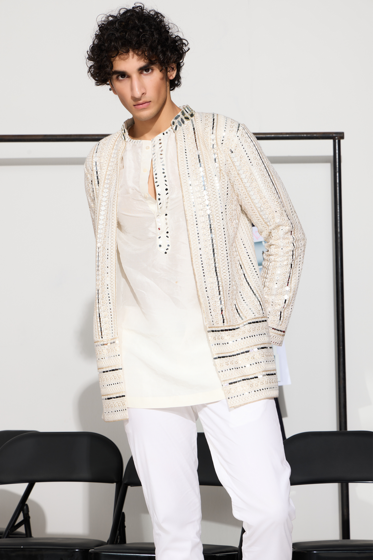 Monga Silk Kurta With Pants