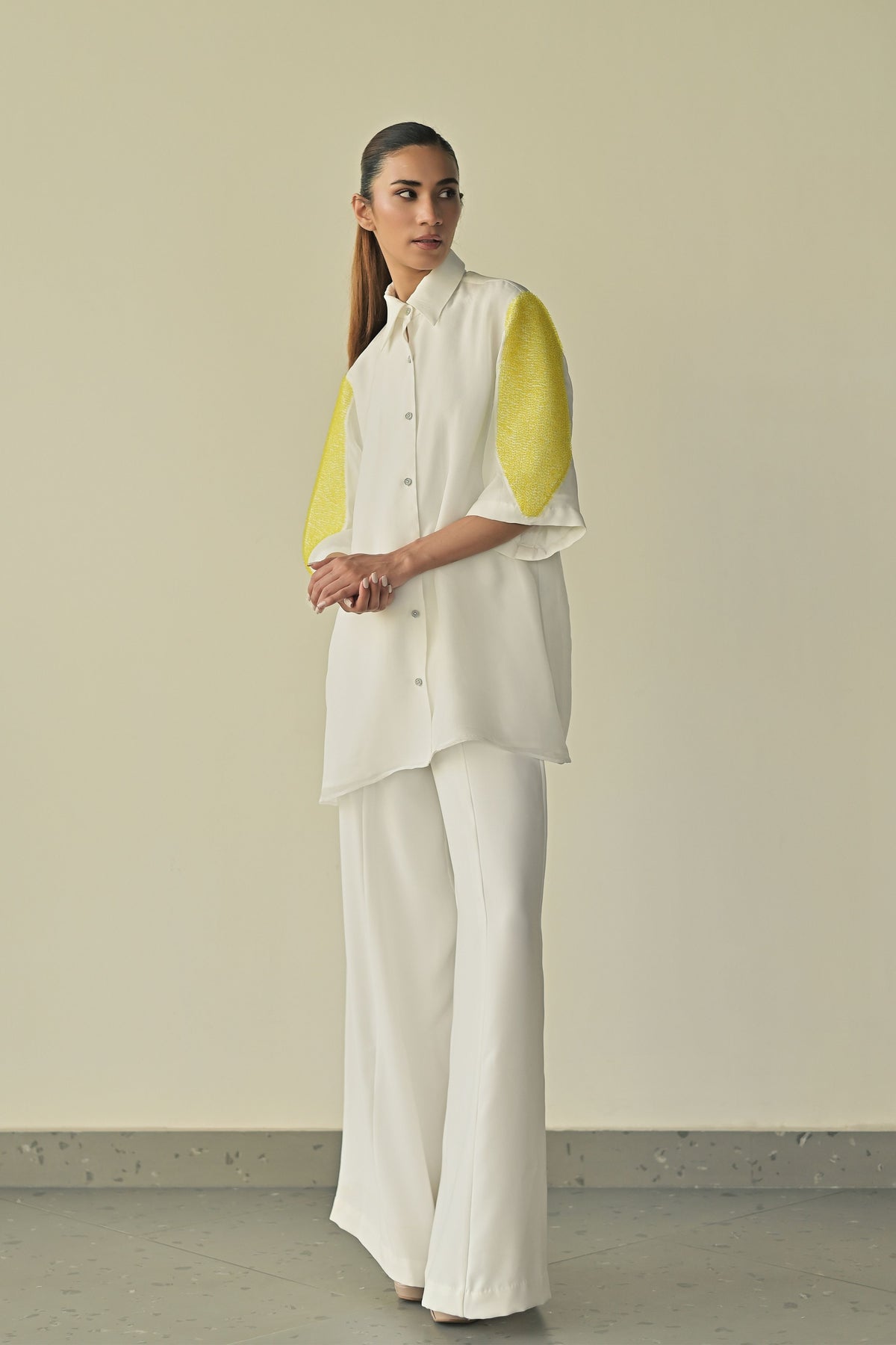 White Stella Parallel Trousers