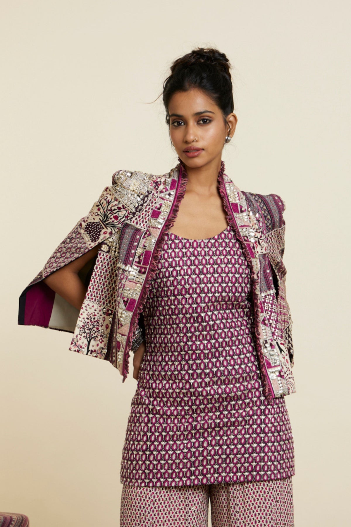 Merlot Patchwork Noor Jacket