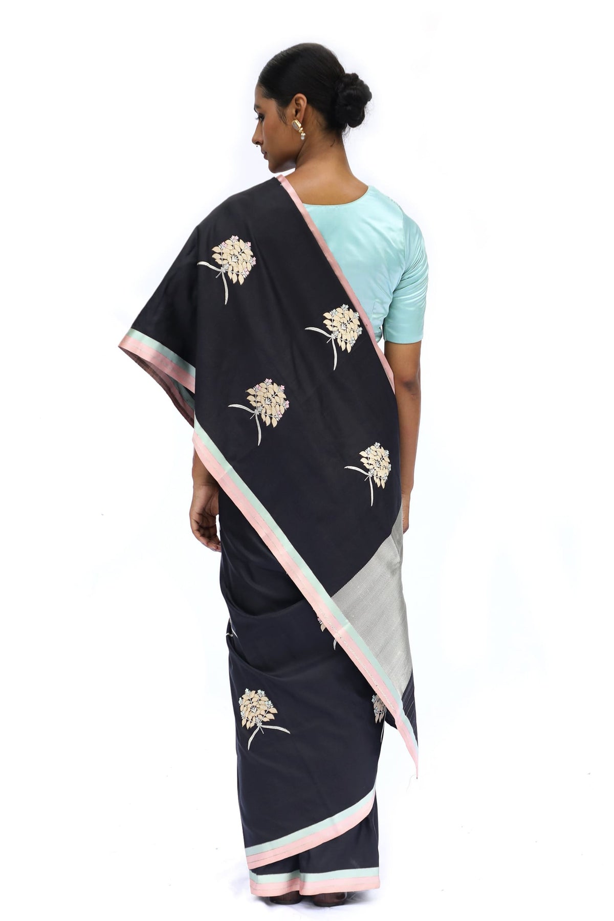 Nisha Black Saree