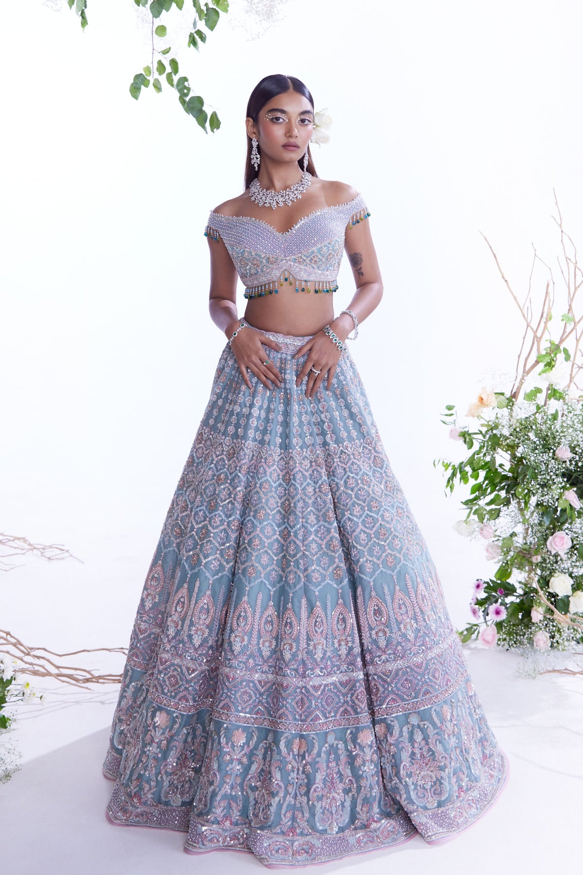 Sky Blue Lehenga Set