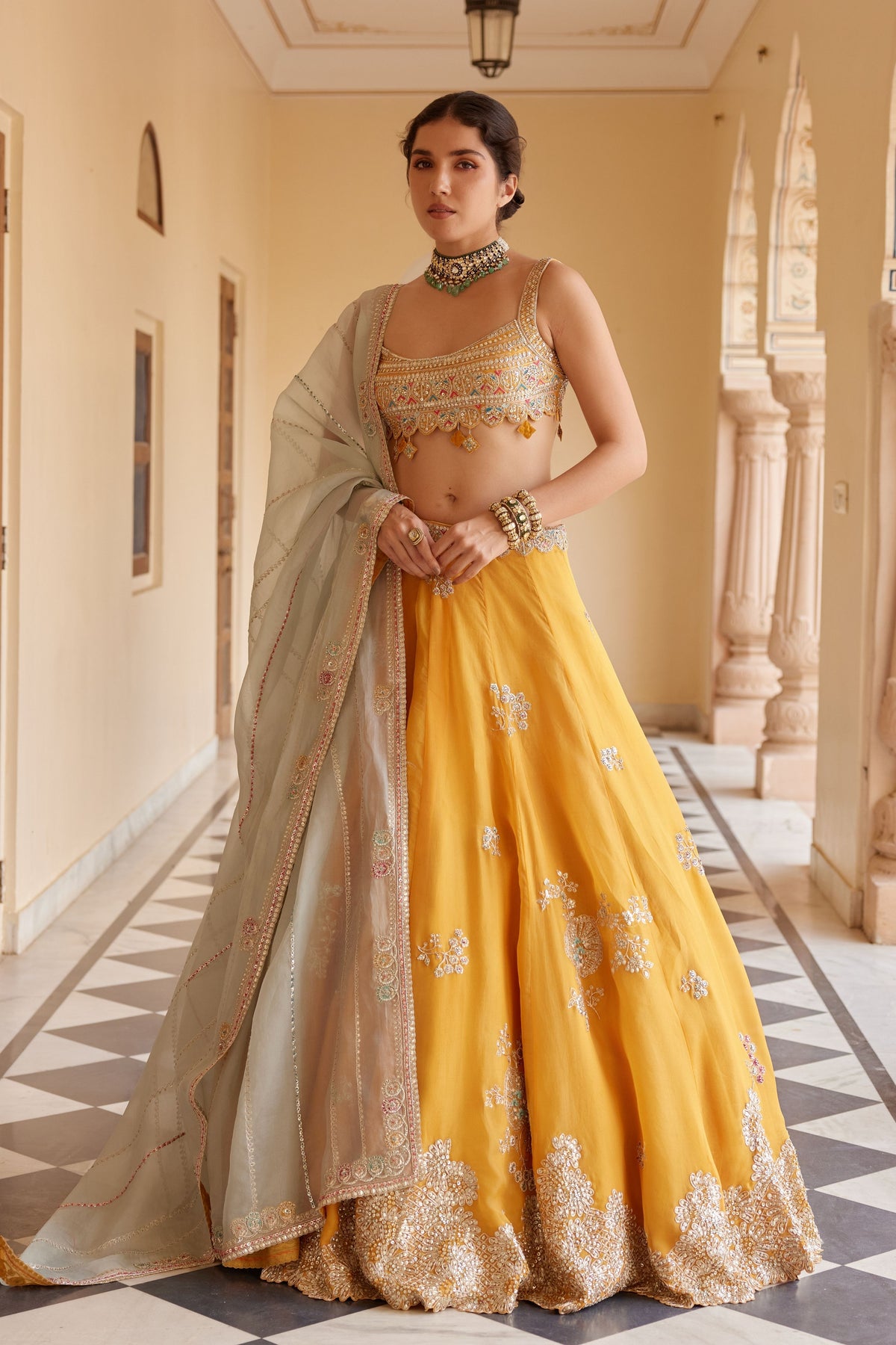 Orange Peel Lehenga