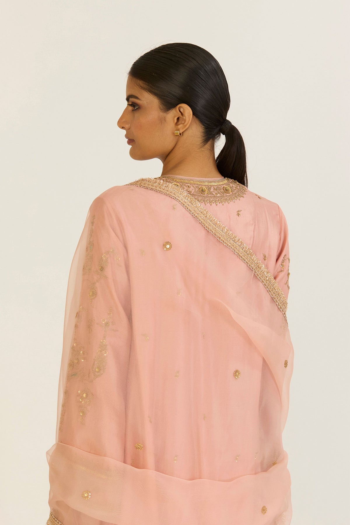 Almas Salmon Pink Dupatta