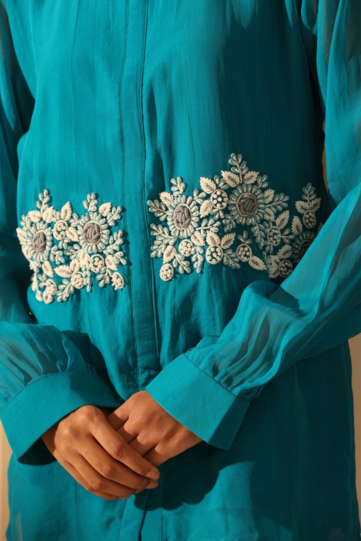 Varanpreet Turquoise Coord Set