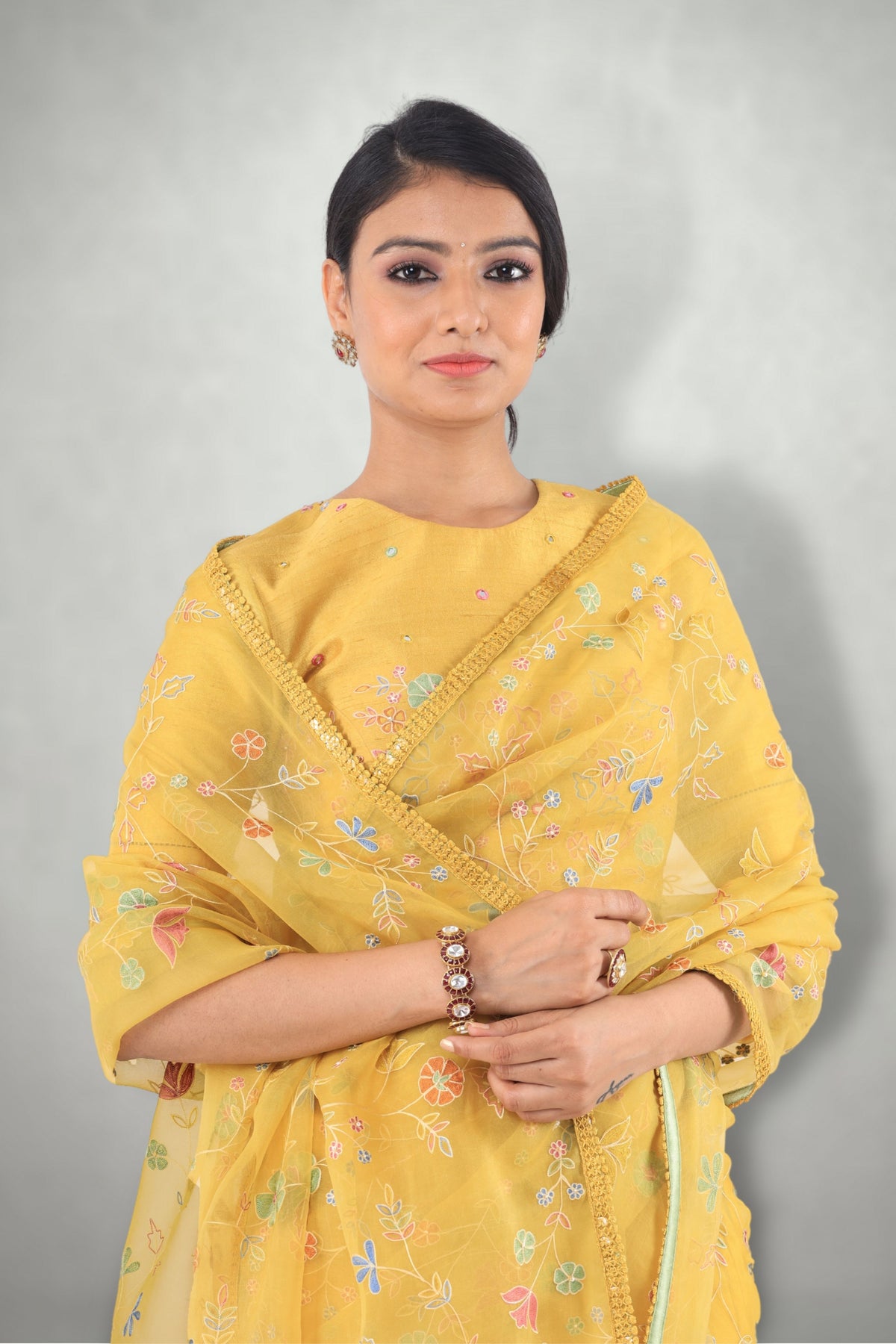 Mustard saree