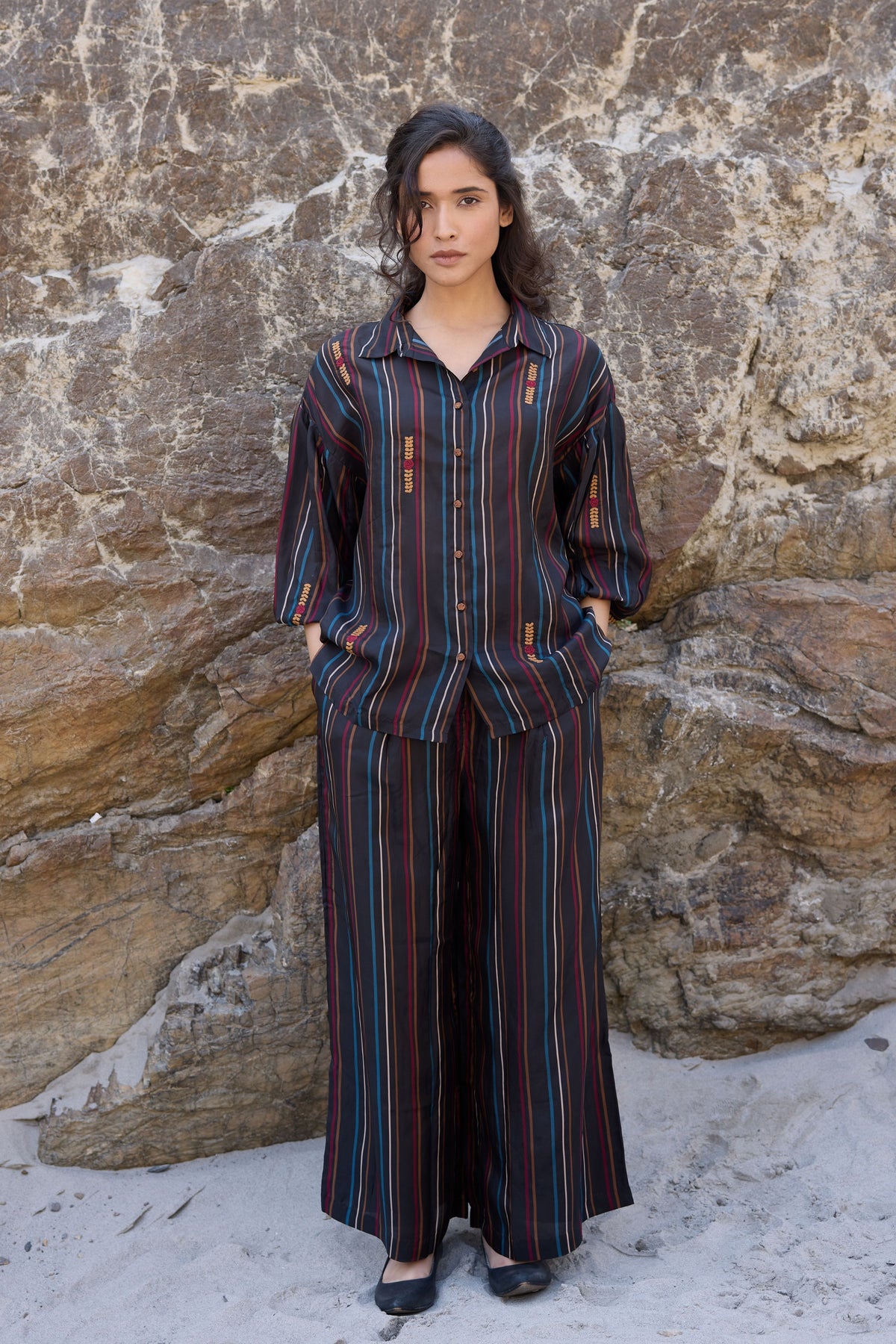 Black Striped Shirt