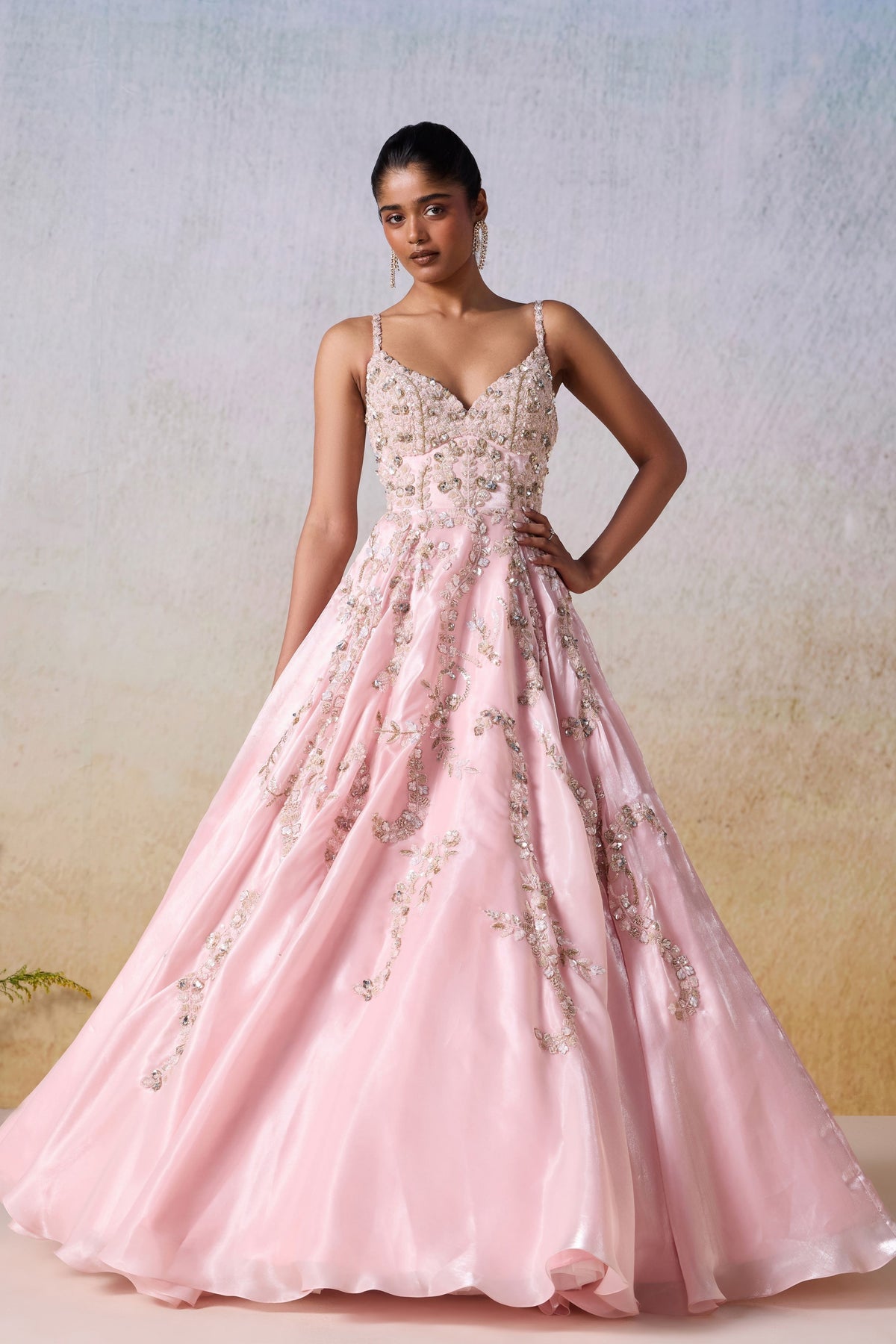 Corsage Pink Gown