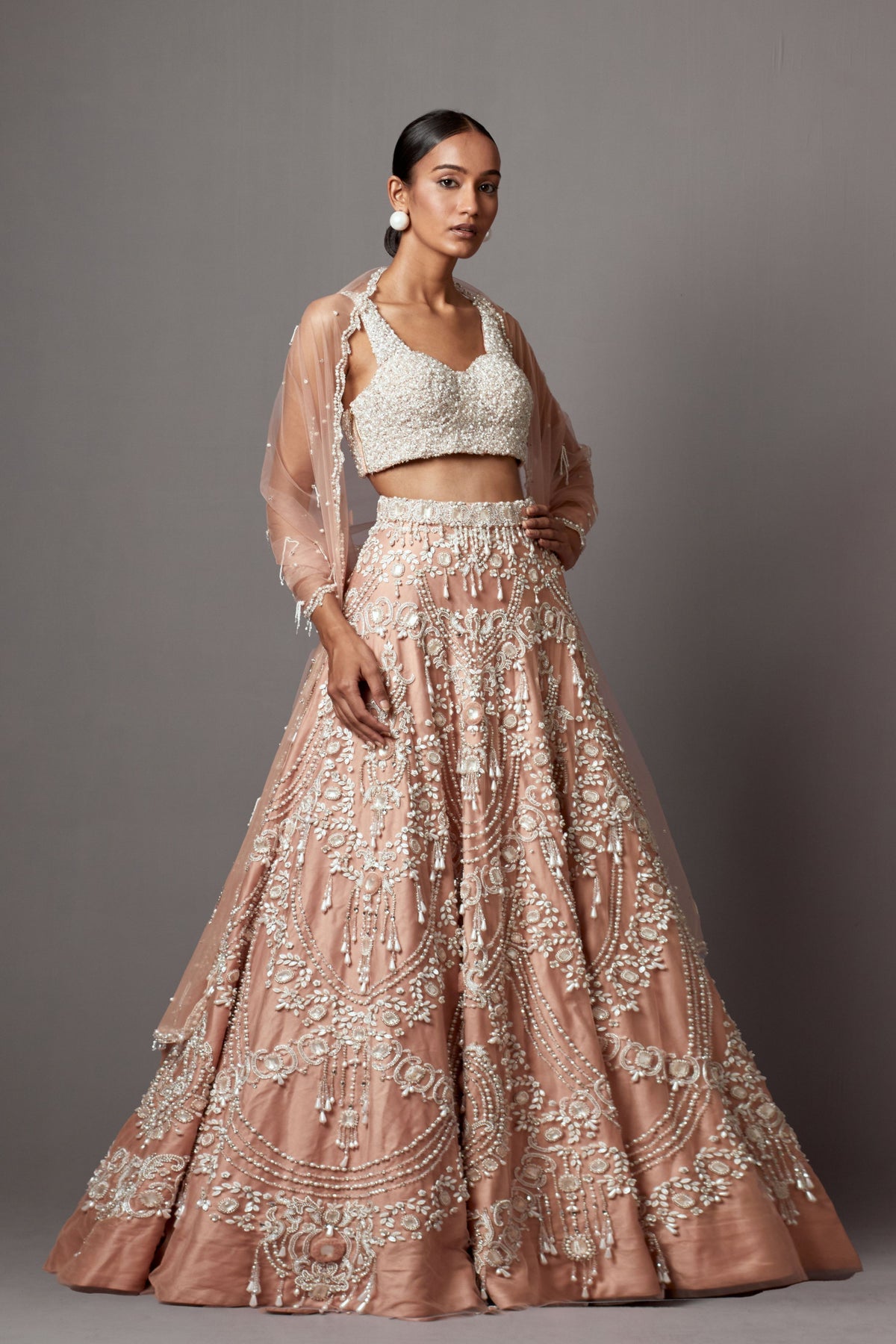 Dust Rose Lehenga Set