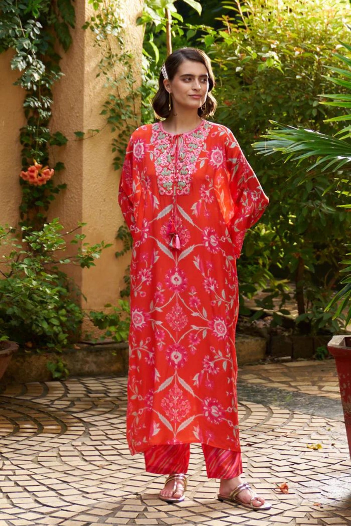 Scarlet Kaftan Set