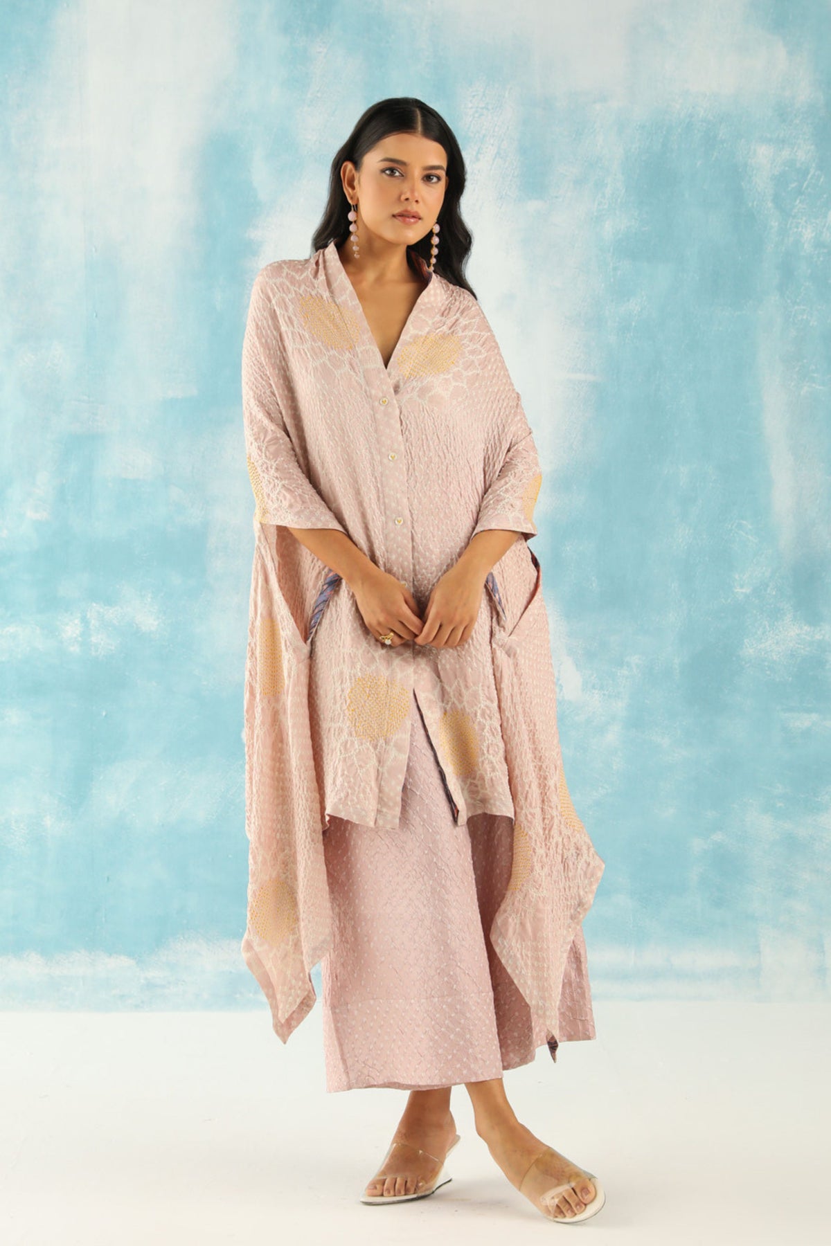 Blush Peach Cape Tunic