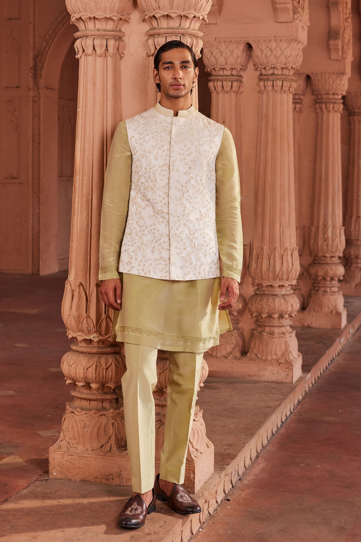 Jannat Silk Nehru Jacket Set