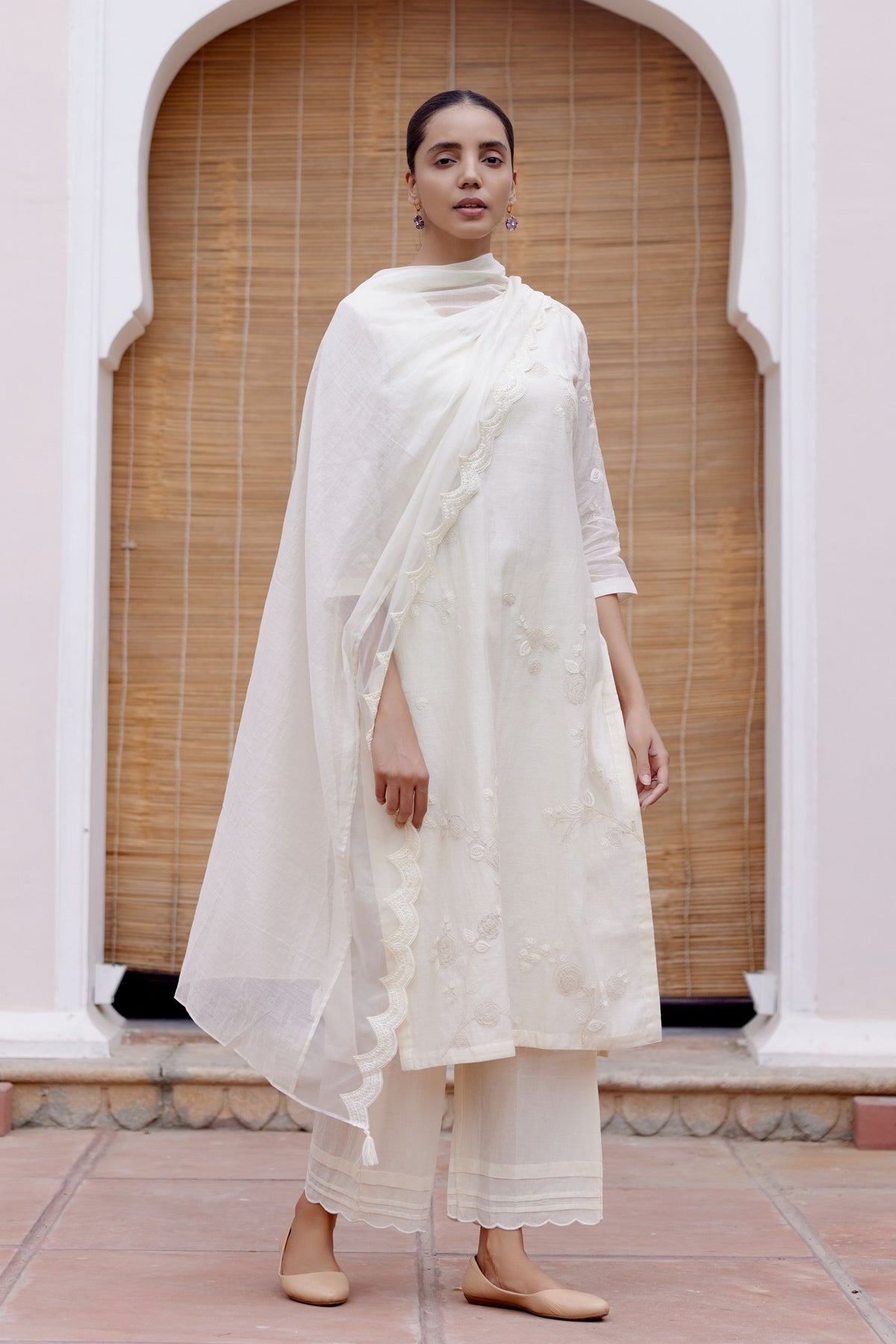 Swan Applique Kurta Set