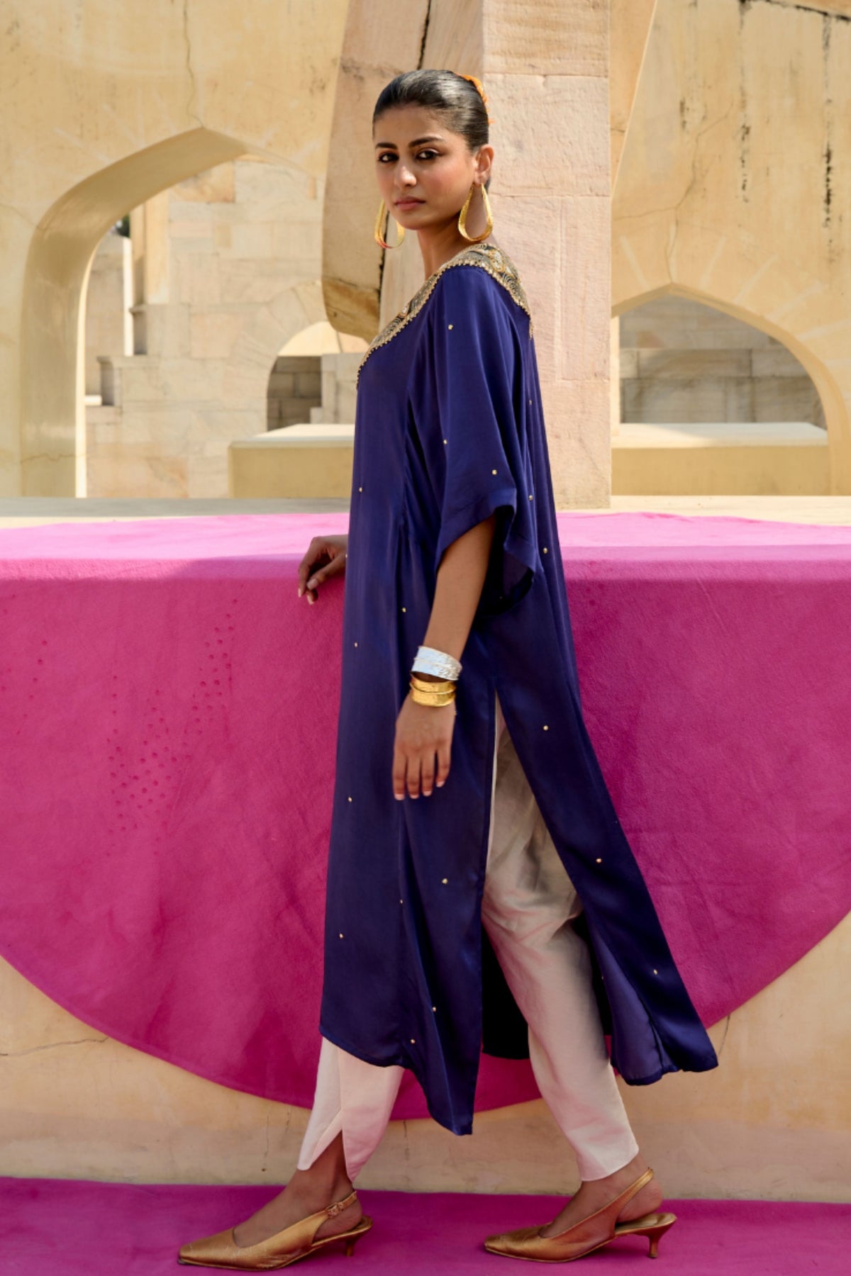 Purple Chameli Kaftan Set