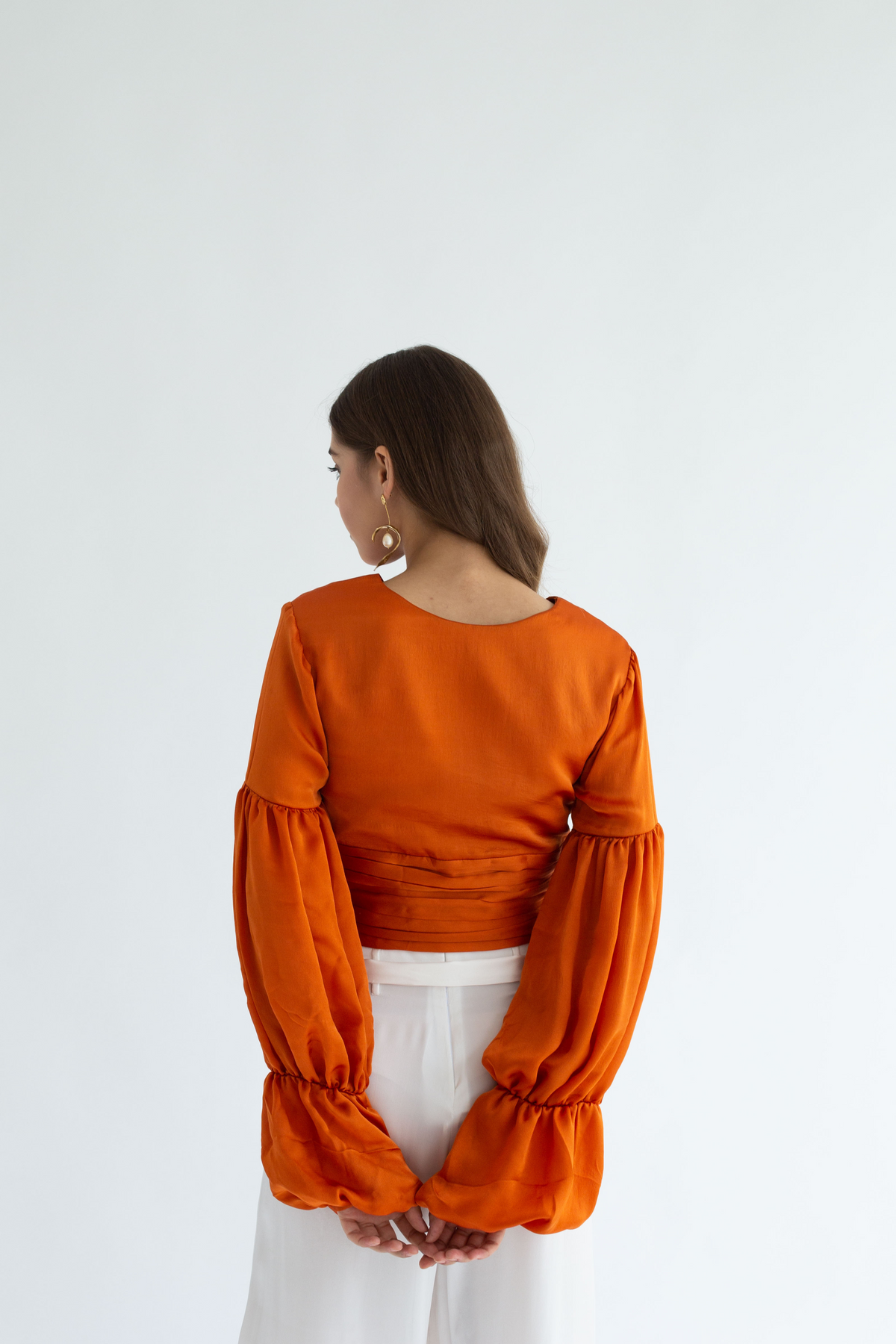 Soie Orange Blouse