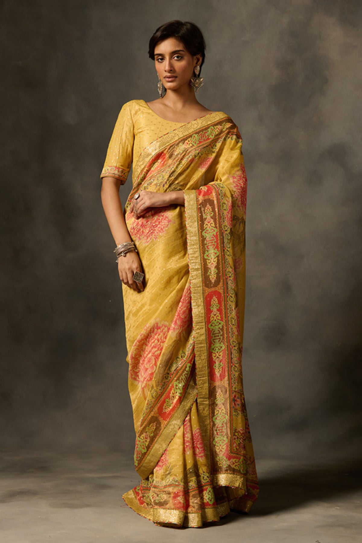 Yellow Soma Saree