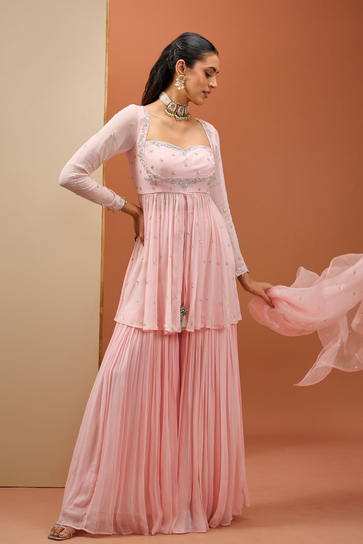 Baby Pink Sharara Set