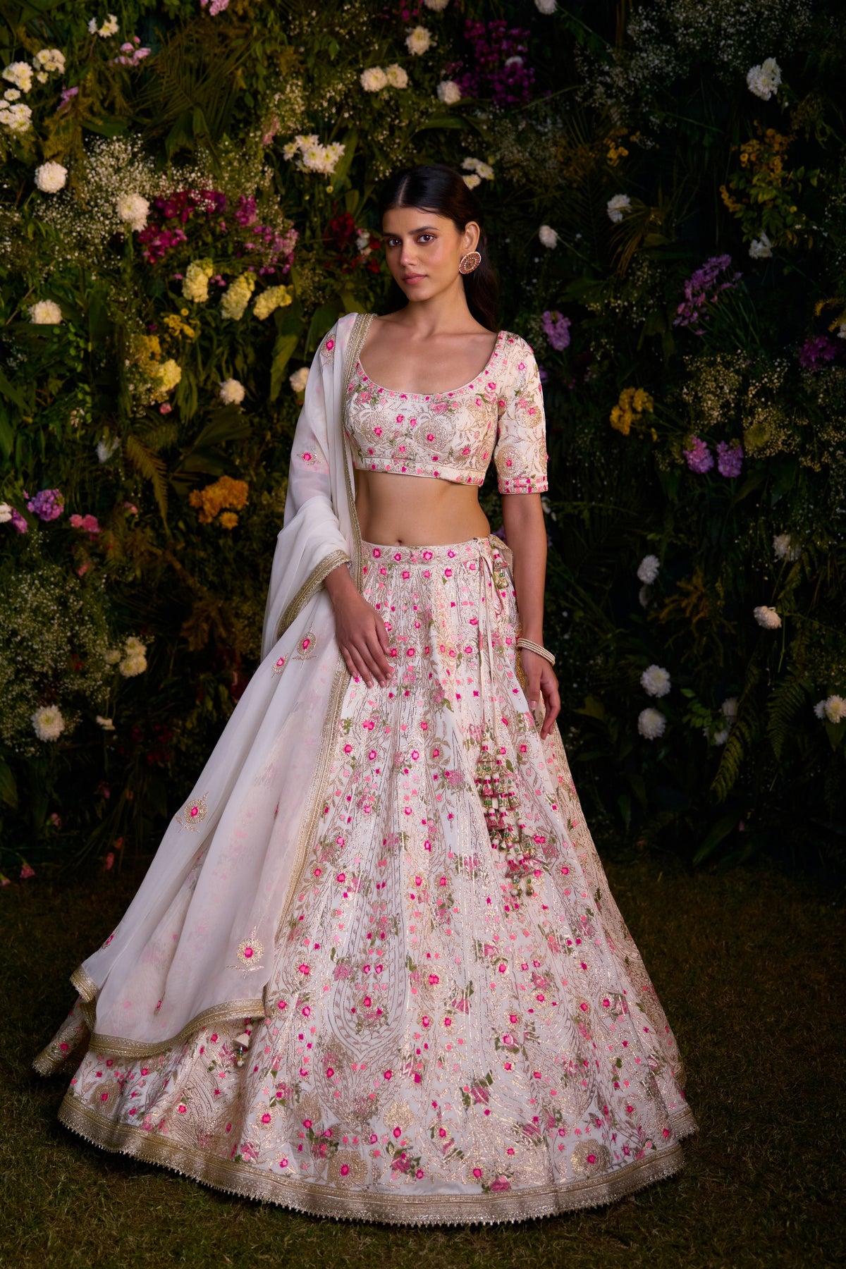 Ivory Lehenga Set