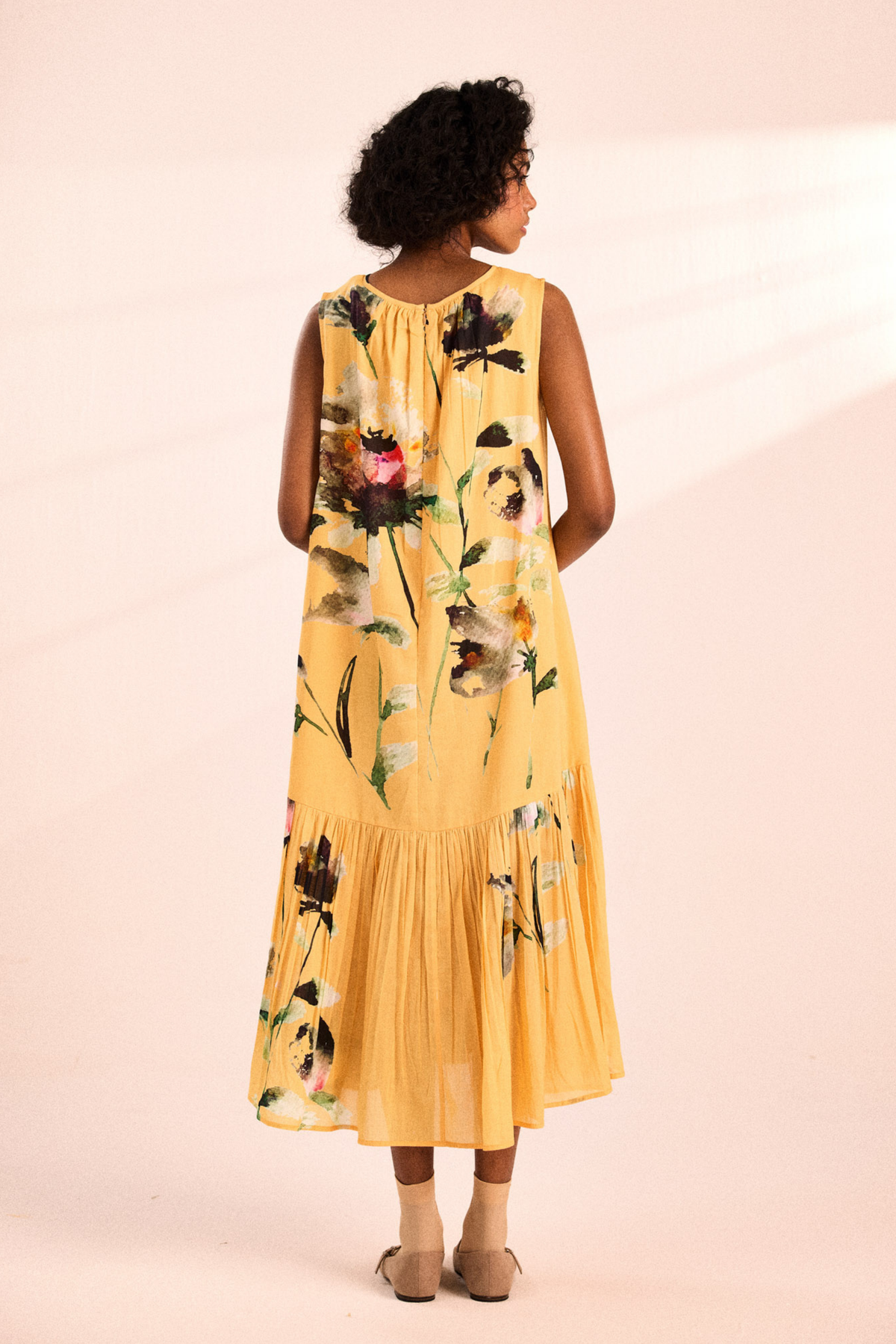 Sunlit Corn Yellow Dress