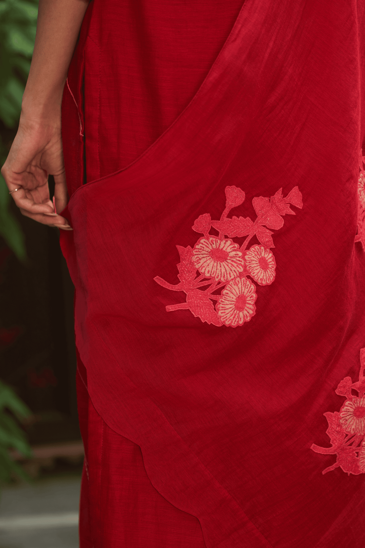 Crimson  Floral Kurta Set