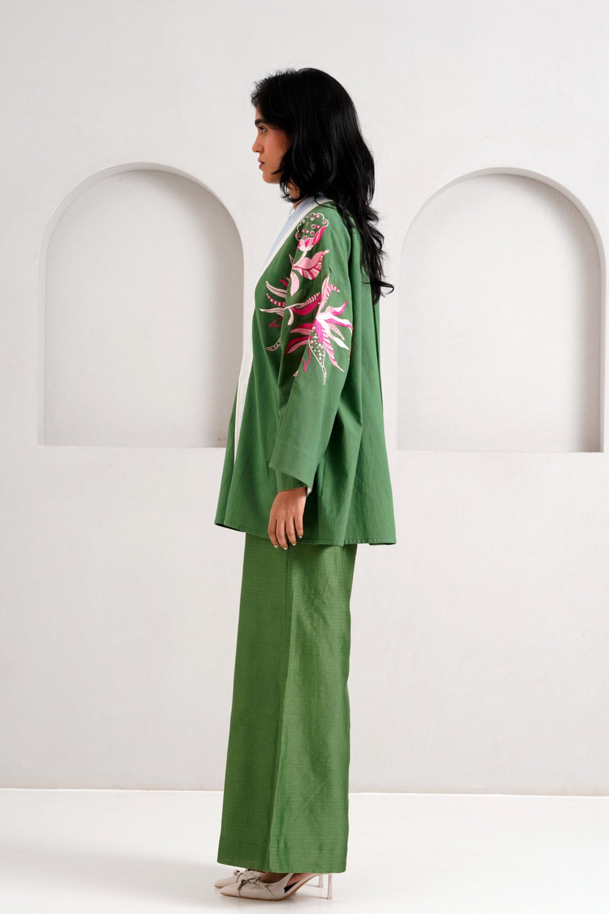 Pine Green Lyam Bloom Jacket Set